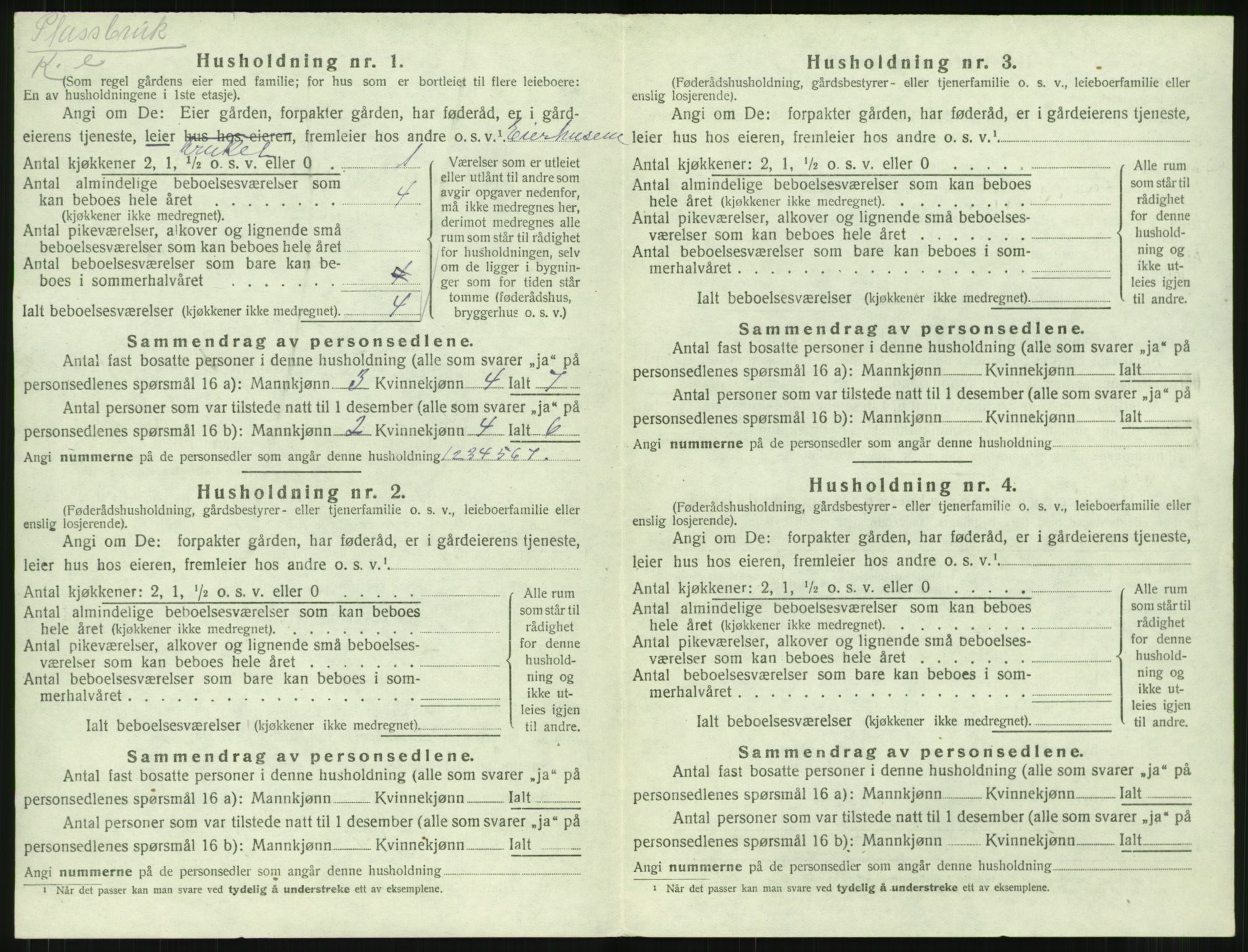 SAT, 1920 census for Stemshaug, 1920, p. 231