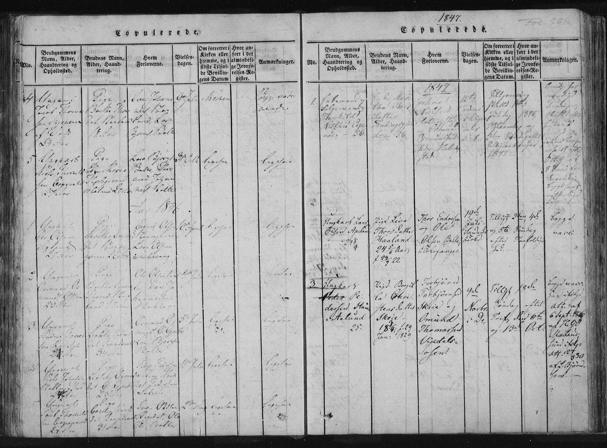 Vikedal sokneprestkontor, AV/SAST-A-101840/01/IV: Parish register (official) no. A 4, 1816-1850, p. 201