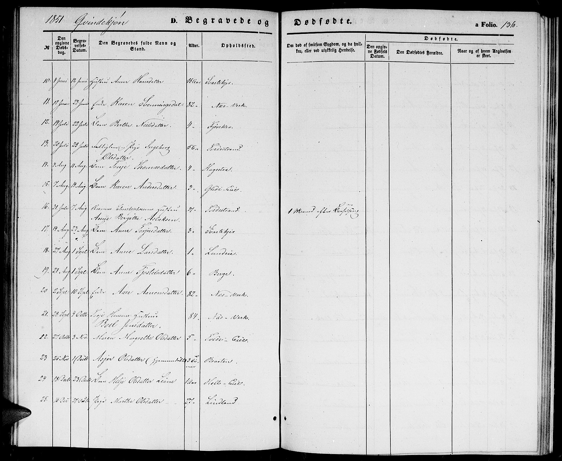 Holt sokneprestkontor, AV/SAK-1111-0021/F/Fb/L0007: Parish register (copy) no. B 7, 1849-1858, p. 136