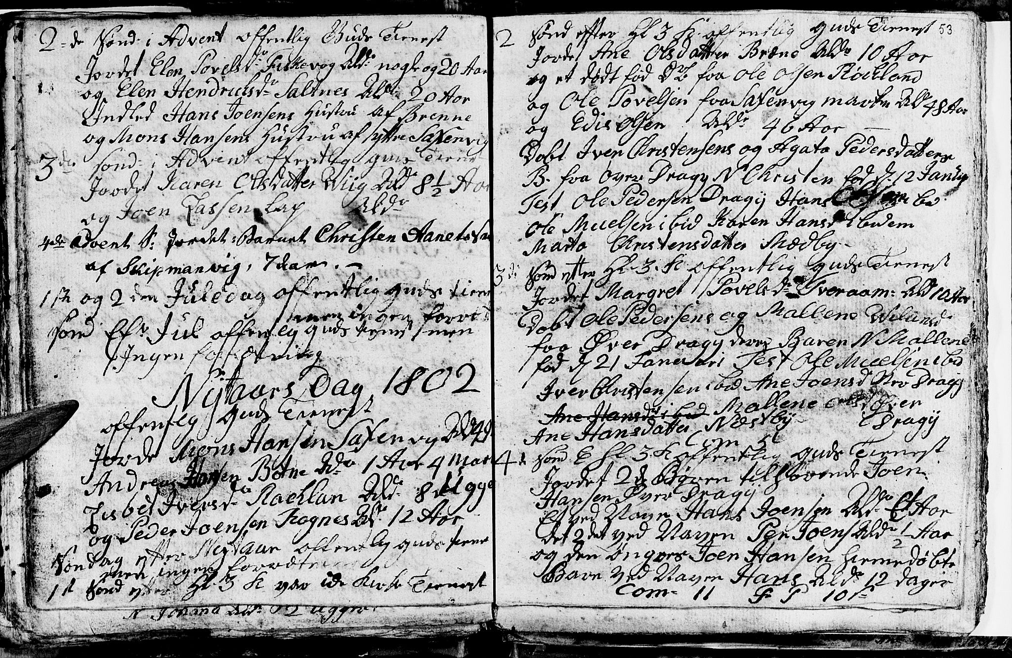 Ministerialprotokoller, klokkerbøker og fødselsregistre - Nordland, AV/SAT-A-1459/847/L0674: Parish register (copy) no. 847C02, 1793-1807, p. 53