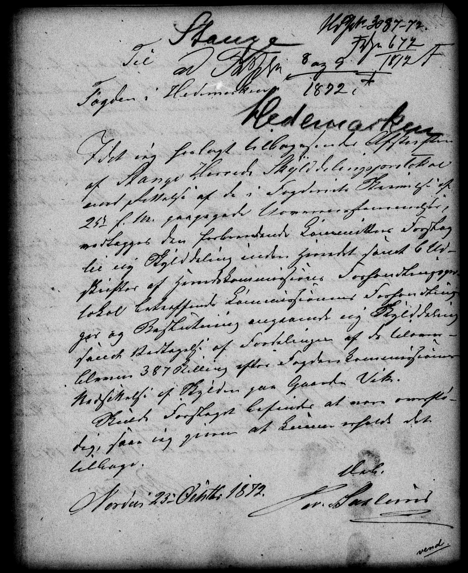 Matrikkelrevisjonen av 1863, AV/RA-S-1530/F/Fe/L0049: Stange, 1863