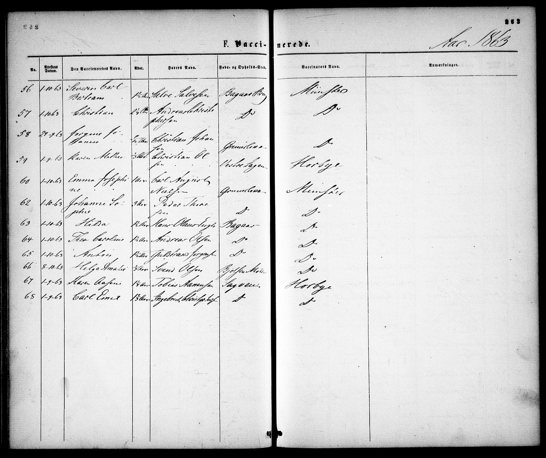 Gamle Aker prestekontor Kirkebøker, AV/SAO-A-10617a/F/L0001: Parish register (official) no. 1, 1861-1865, p. 263