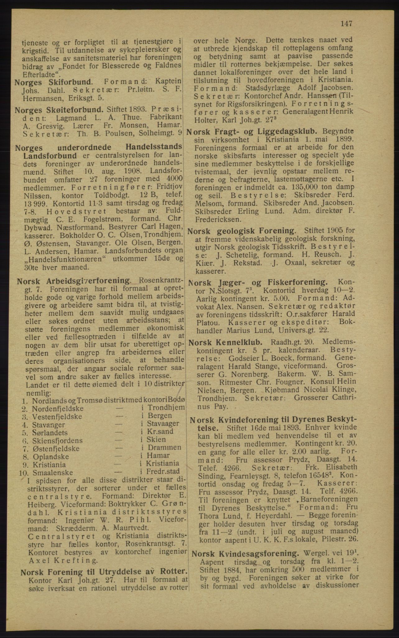 Kristiania/Oslo adressebok, PUBL/-, 1913, p. 149