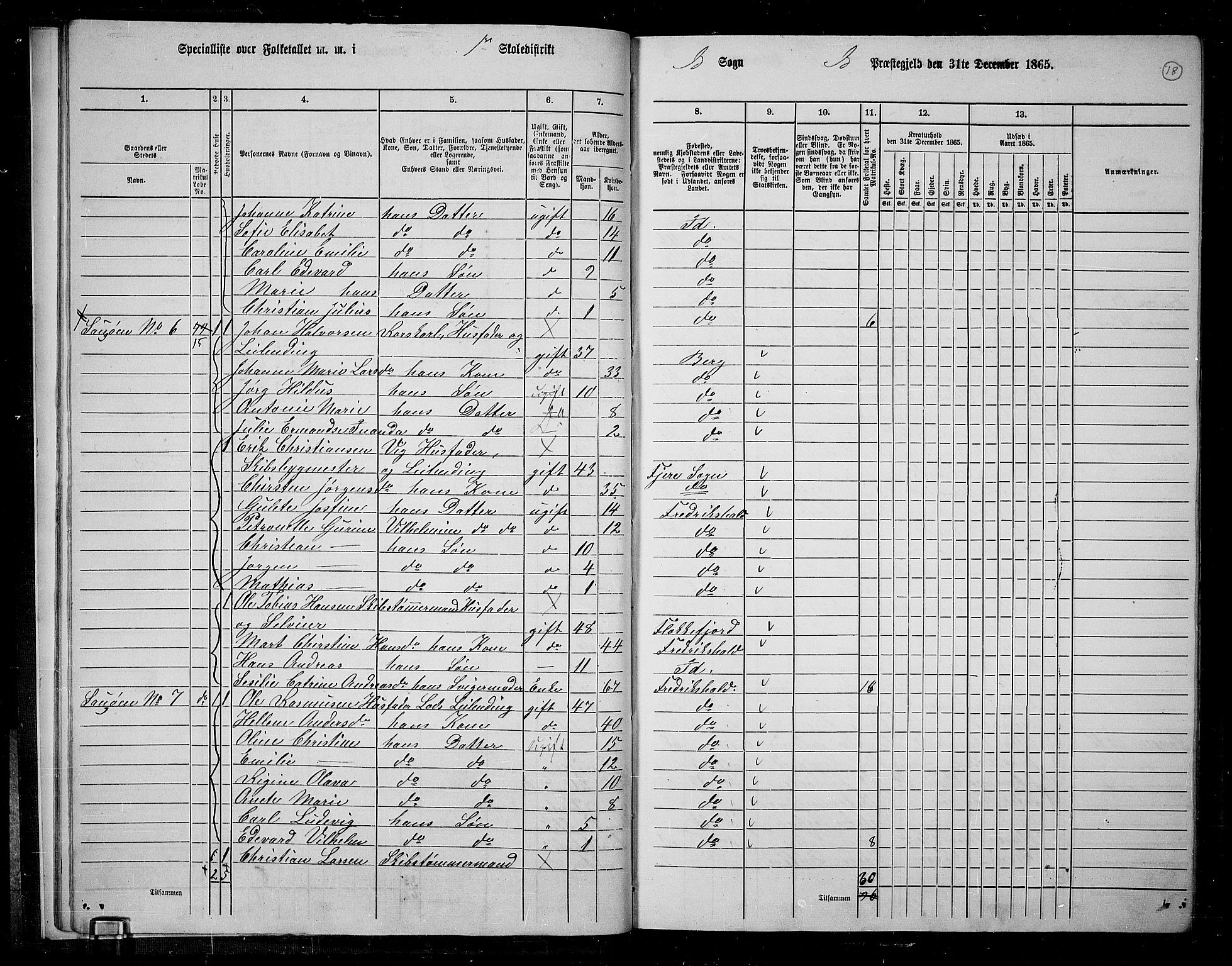 RA, 1865 census for Idd, 1865, p. 16