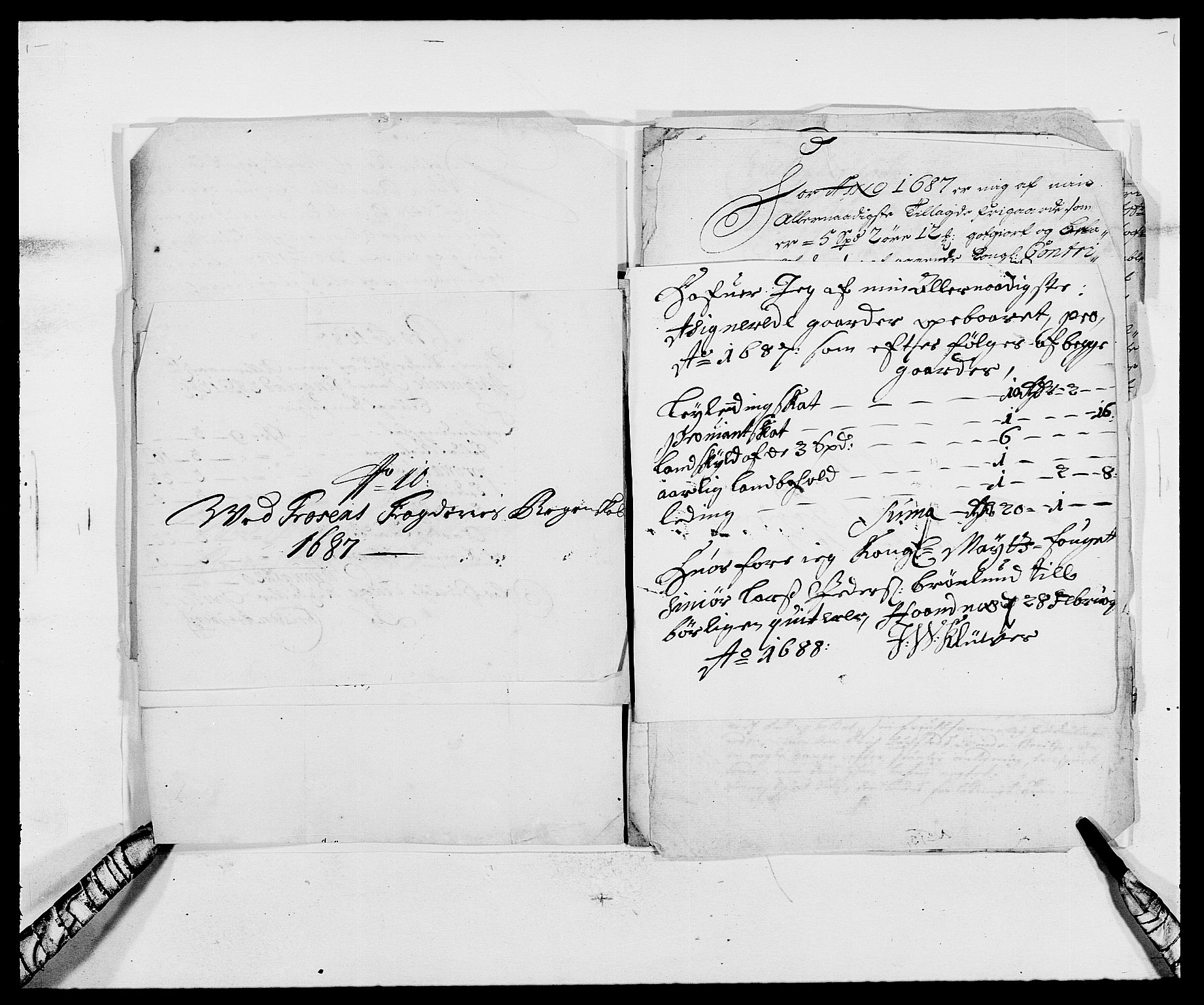 Rentekammeret inntil 1814, Reviderte regnskaper, Fogderegnskap, AV/RA-EA-4092/R57/L3845: Fogderegnskap Fosen, 1687, p. 213