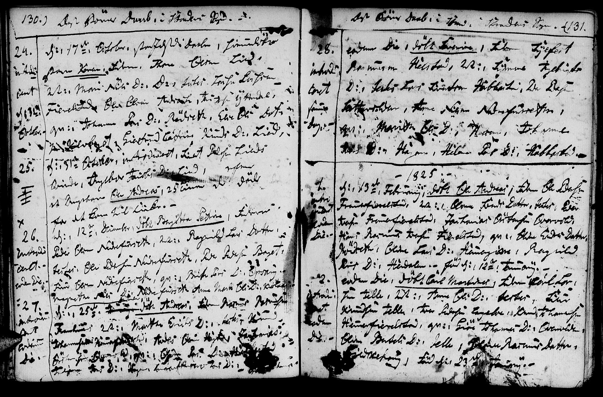 Ministerialprotokoller, klokkerbøker og fødselsregistre - Møre og Romsdal, AV/SAT-A-1454/520/L0272: Parish register (official) no. 520A02, 1802-1827, p. 130-131