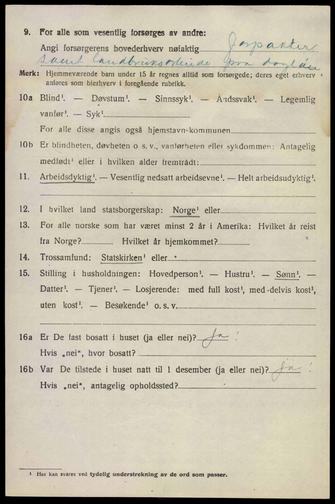 SAKO, 1920 census for Hovin, 1920, p. 1442