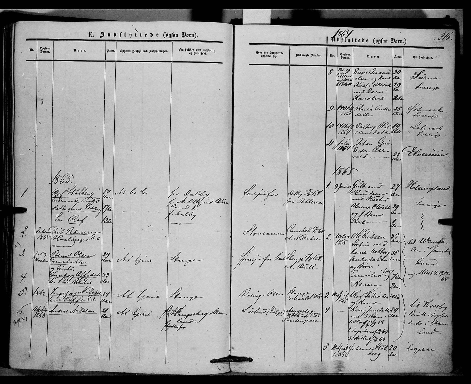 Trysil prestekontor, AV/SAH-PREST-046/H/Ha/Haa/L0005: Parish register (official) no. 5, 1851-1865, p. 316