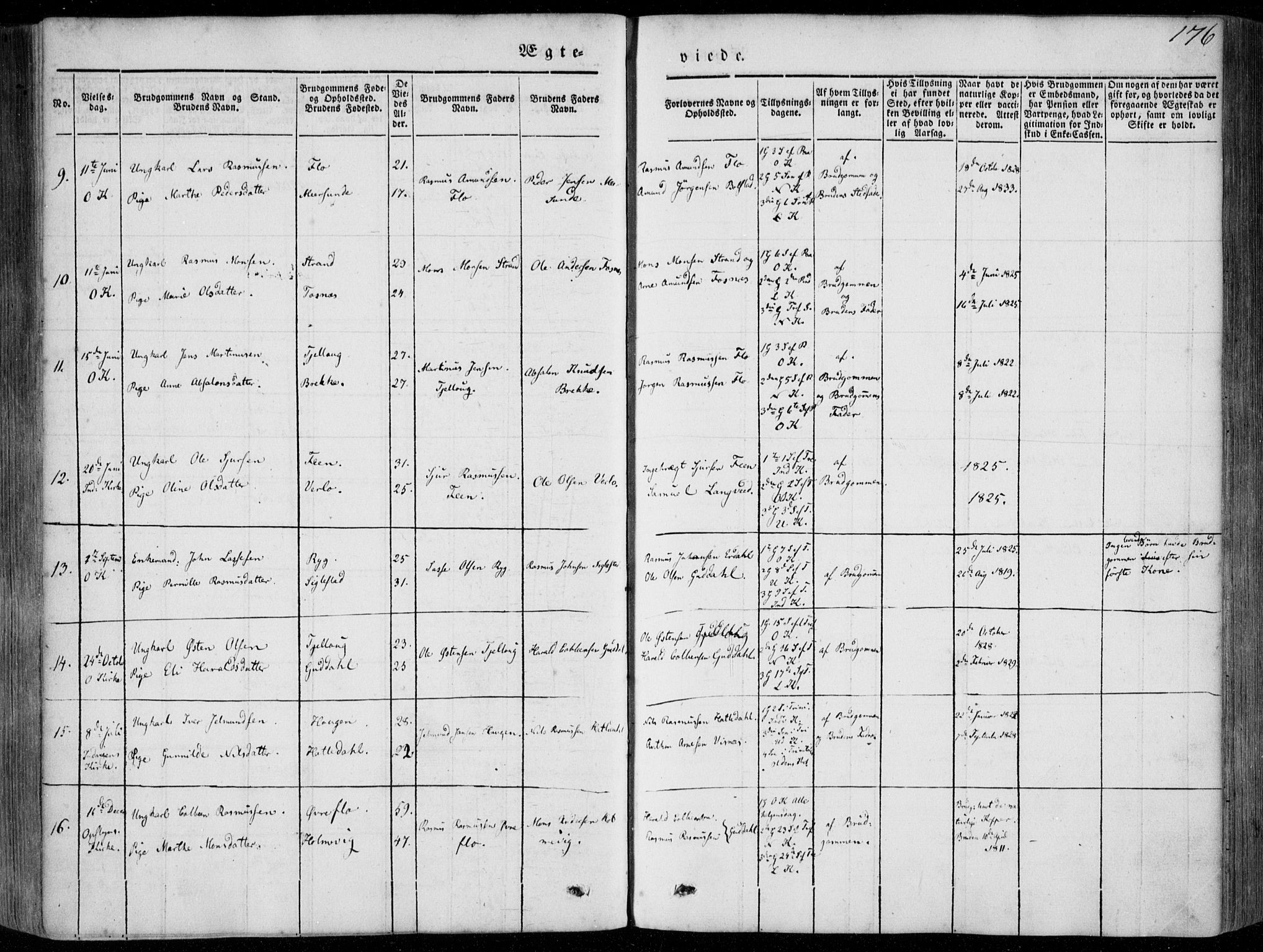 Stryn Sokneprestembete, AV/SAB-A-82501: Parish register (official) no. A 2, 1844-1861, p. 176