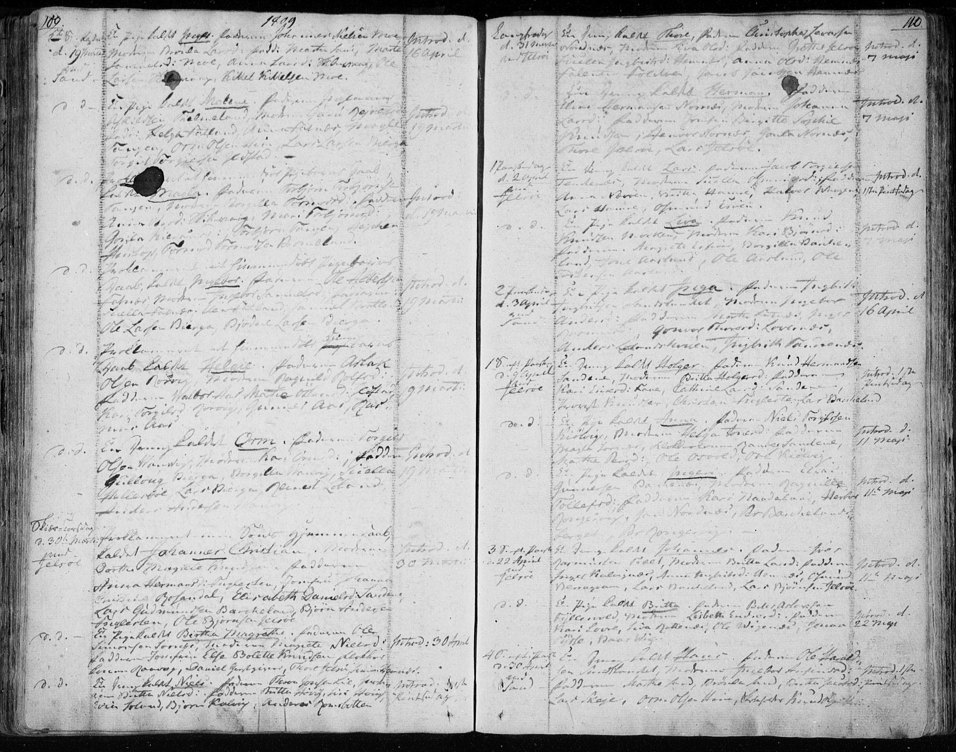 Jelsa sokneprestkontor, SAST/A-101842/01/IV: Parish register (official) no. A 4, 1796-1816, p. 109-110