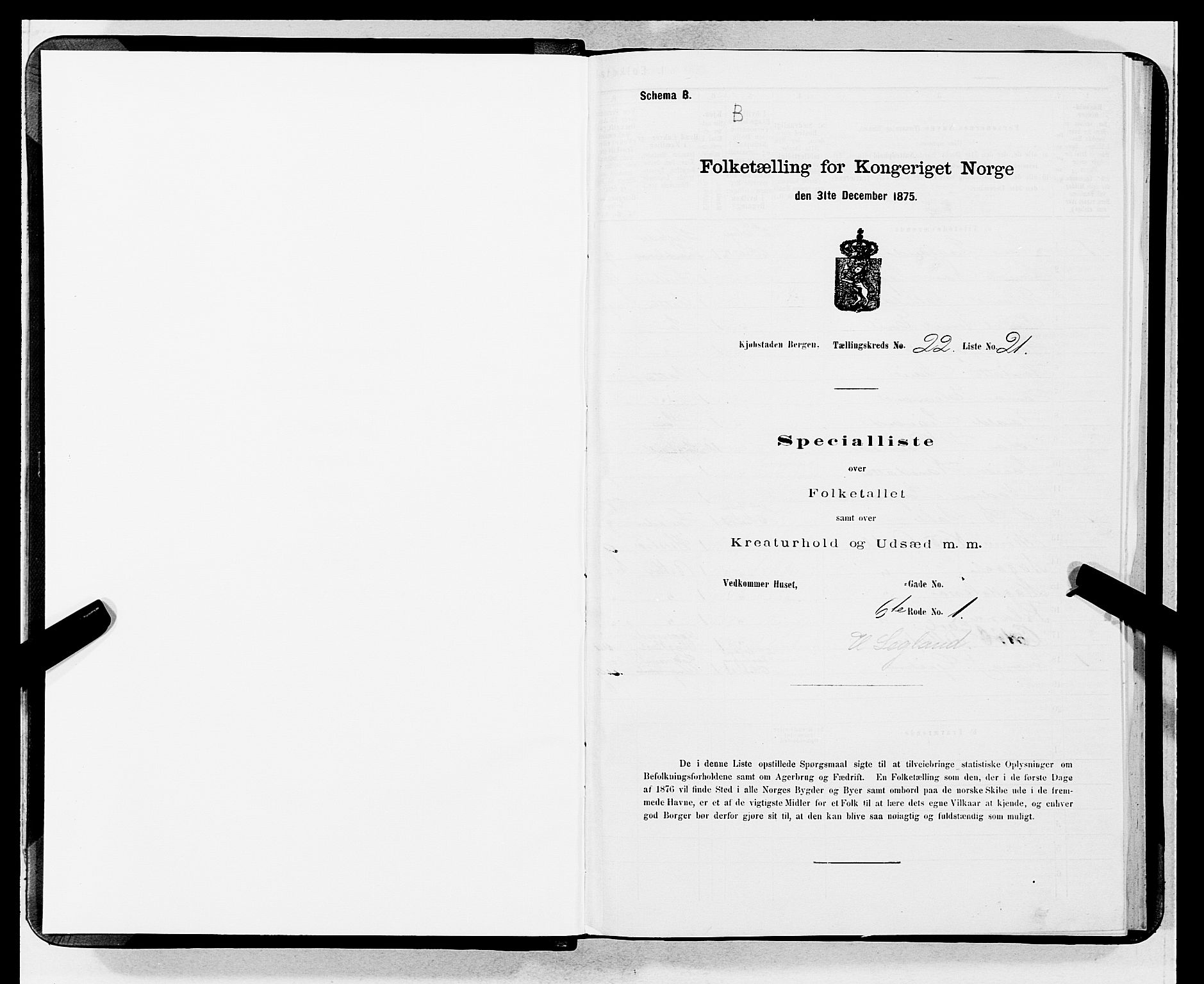 SAB, 1875 census for 1301 Bergen, 1875, p. 1162