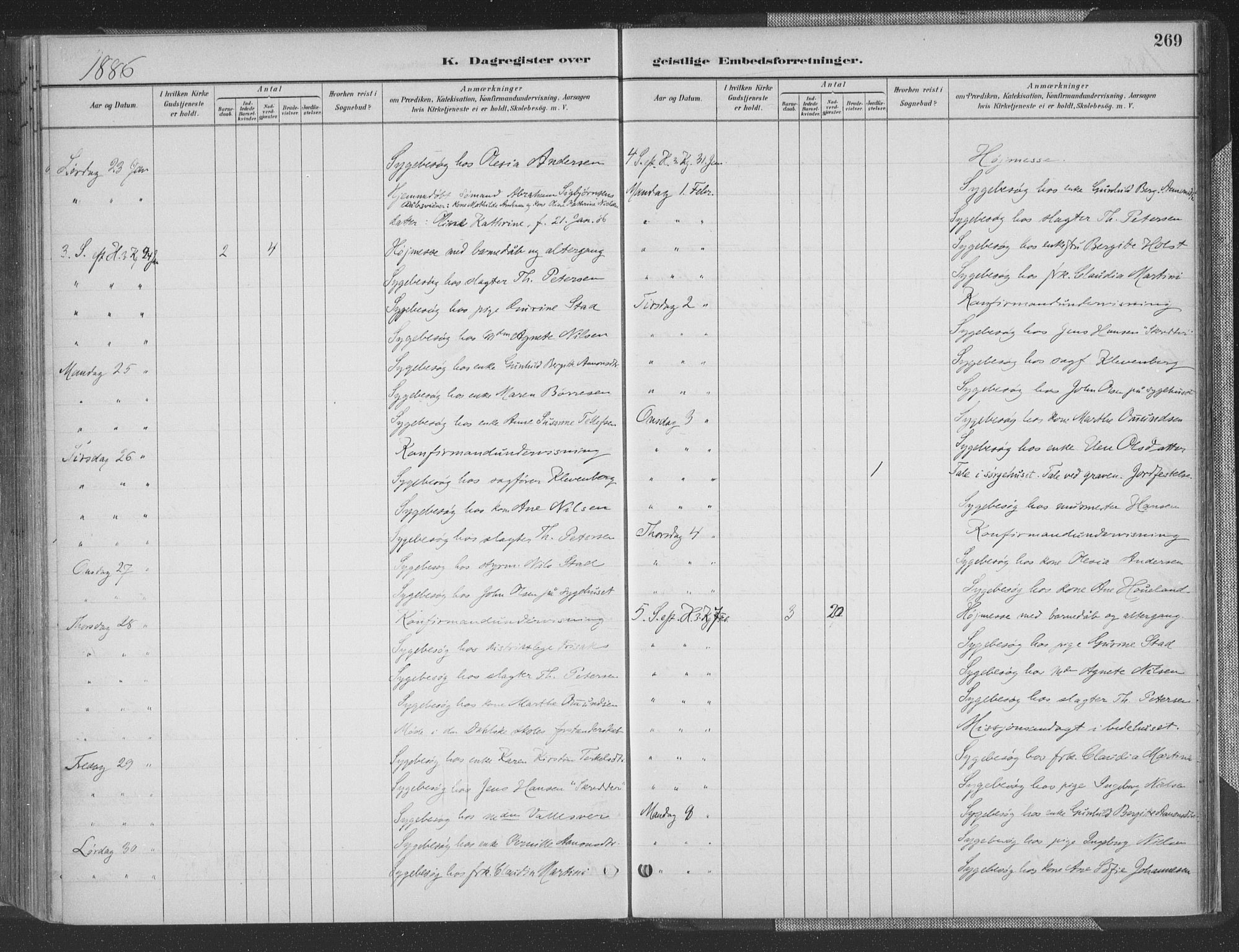 Grimstad sokneprestkontor, AV/SAK-1111-0017/F/Fa/L0004: Parish register (official) no. A 3, 1882-1910, p. 269