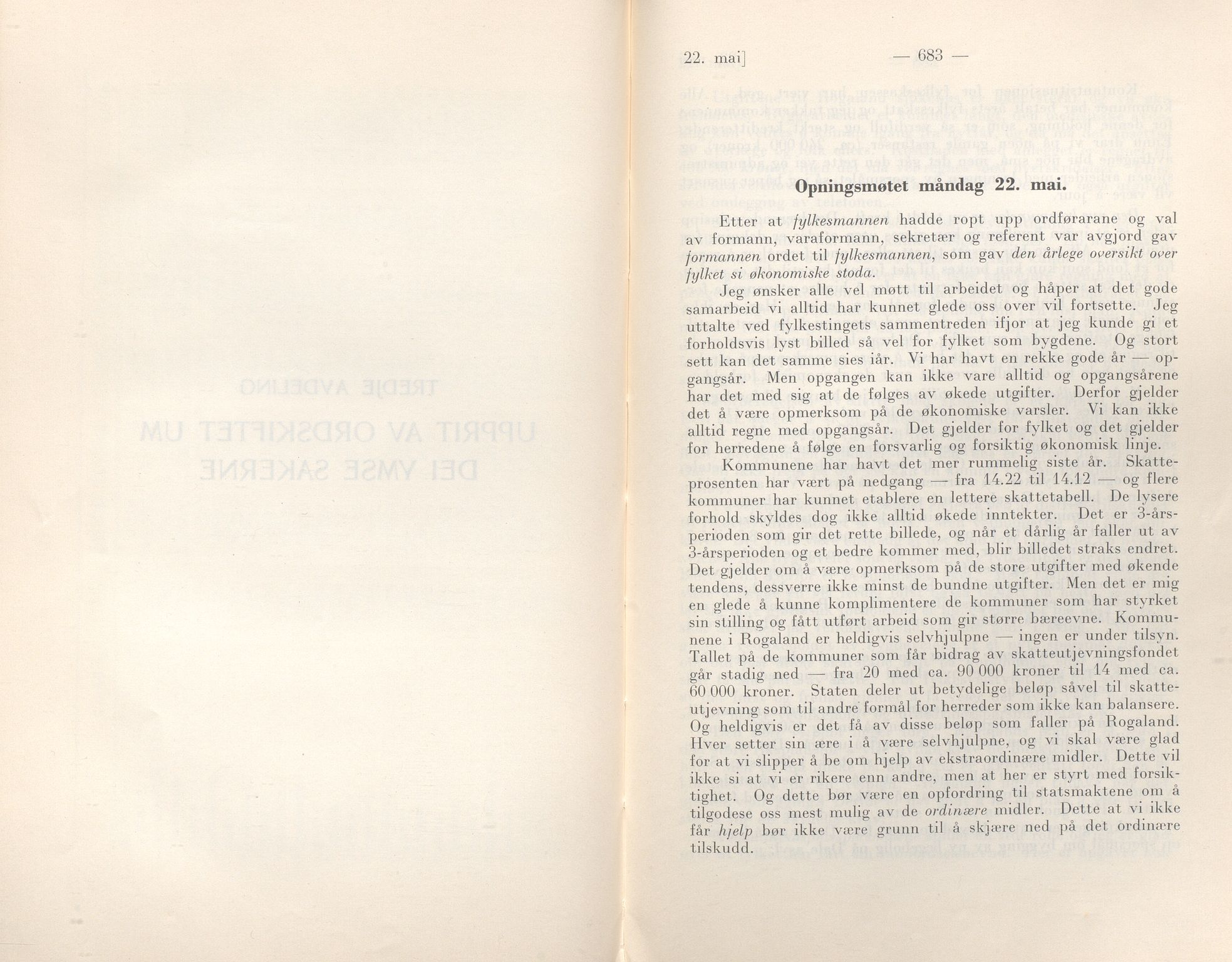 Rogaland fylkeskommune - Fylkesrådmannen , IKAR/A-900/A/Aa/Aaa/L0058: Møtebok , 1939, p. 683