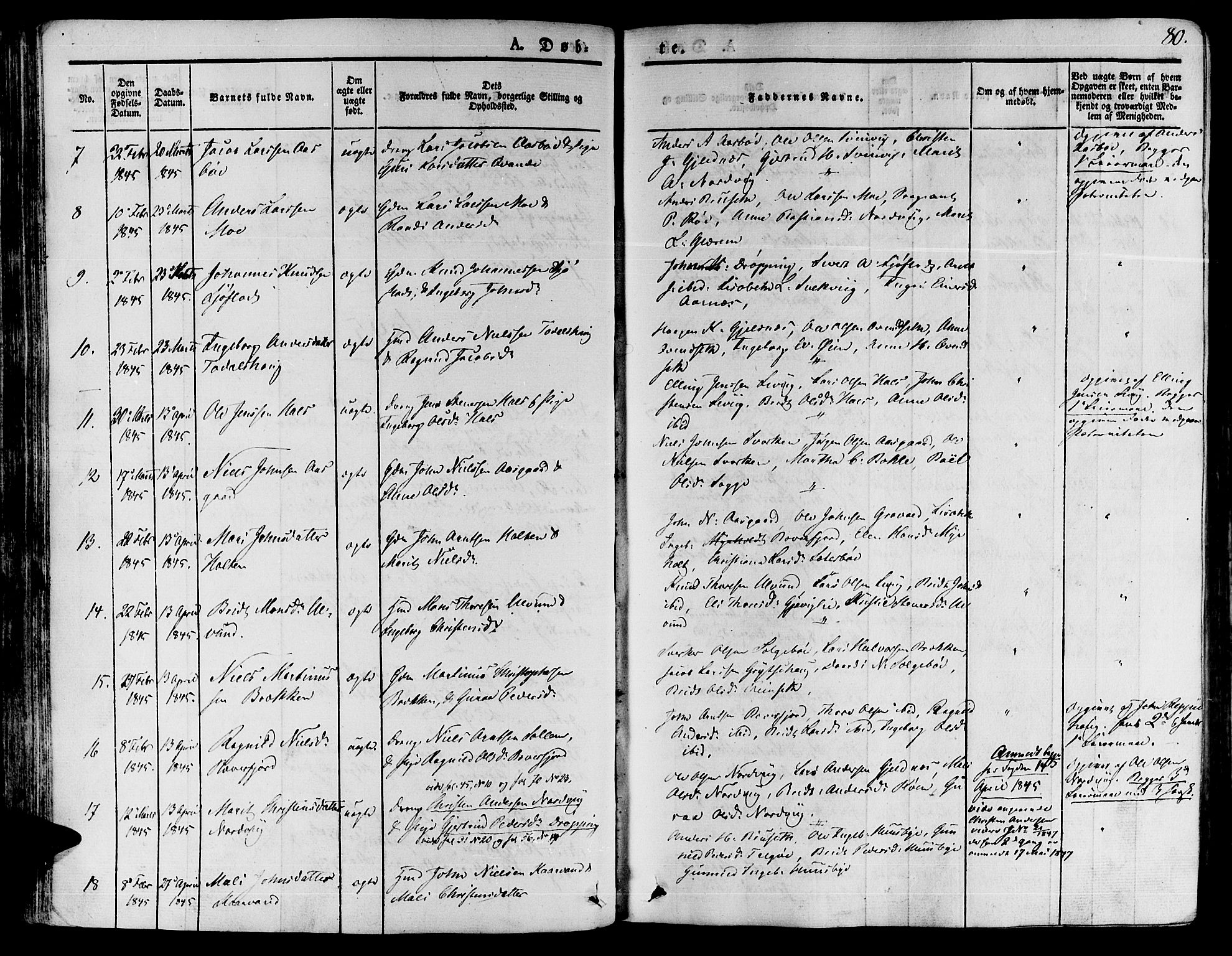 Ministerialprotokoller, klokkerbøker og fødselsregistre - Møre og Romsdal, SAT/A-1454/592/L1024: Parish register (official) no. 592A03 /1, 1831-1849, p. 80