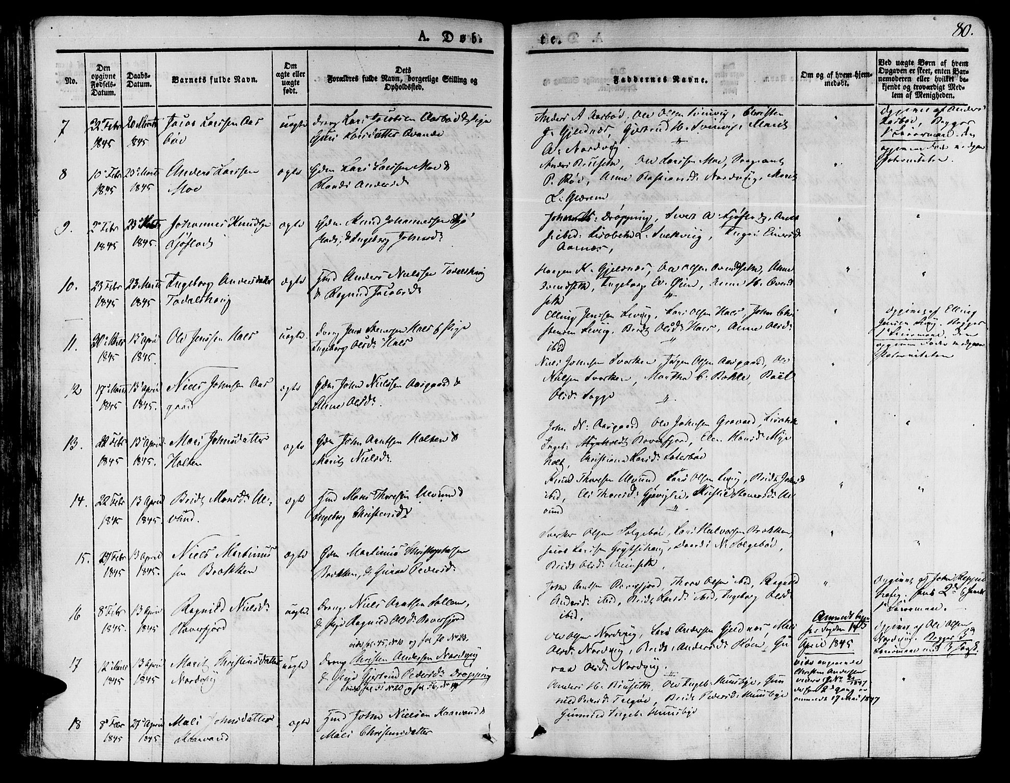 Ministerialprotokoller, klokkerbøker og fødselsregistre - Møre og Romsdal, AV/SAT-A-1454/592/L1024: Parish register (official) no. 592A03 /1, 1831-1849, p. 80