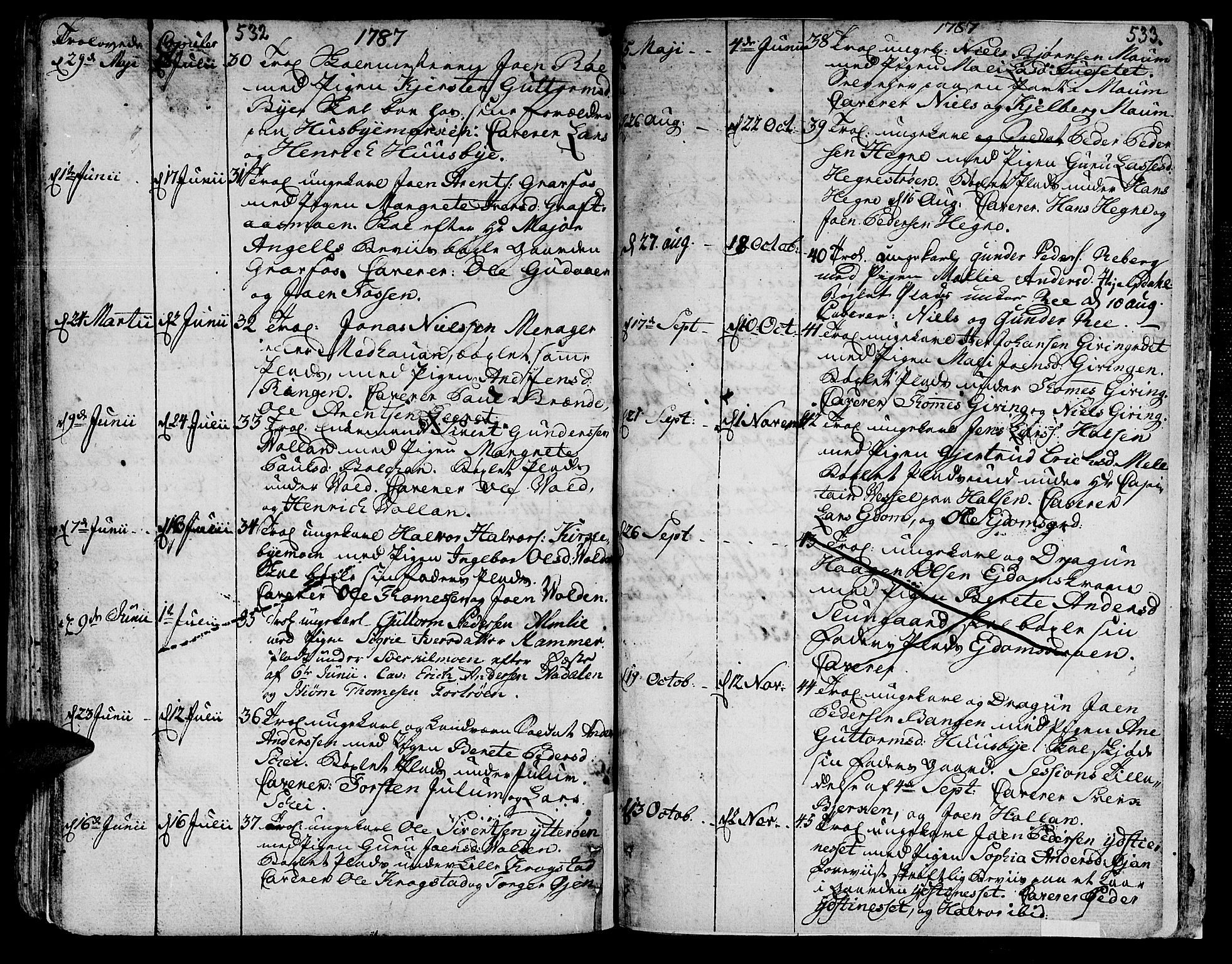 Ministerialprotokoller, klokkerbøker og fødselsregistre - Nord-Trøndelag, SAT/A-1458/709/L0059: Parish register (official) no. 709A06, 1781-1797, p. 532-533