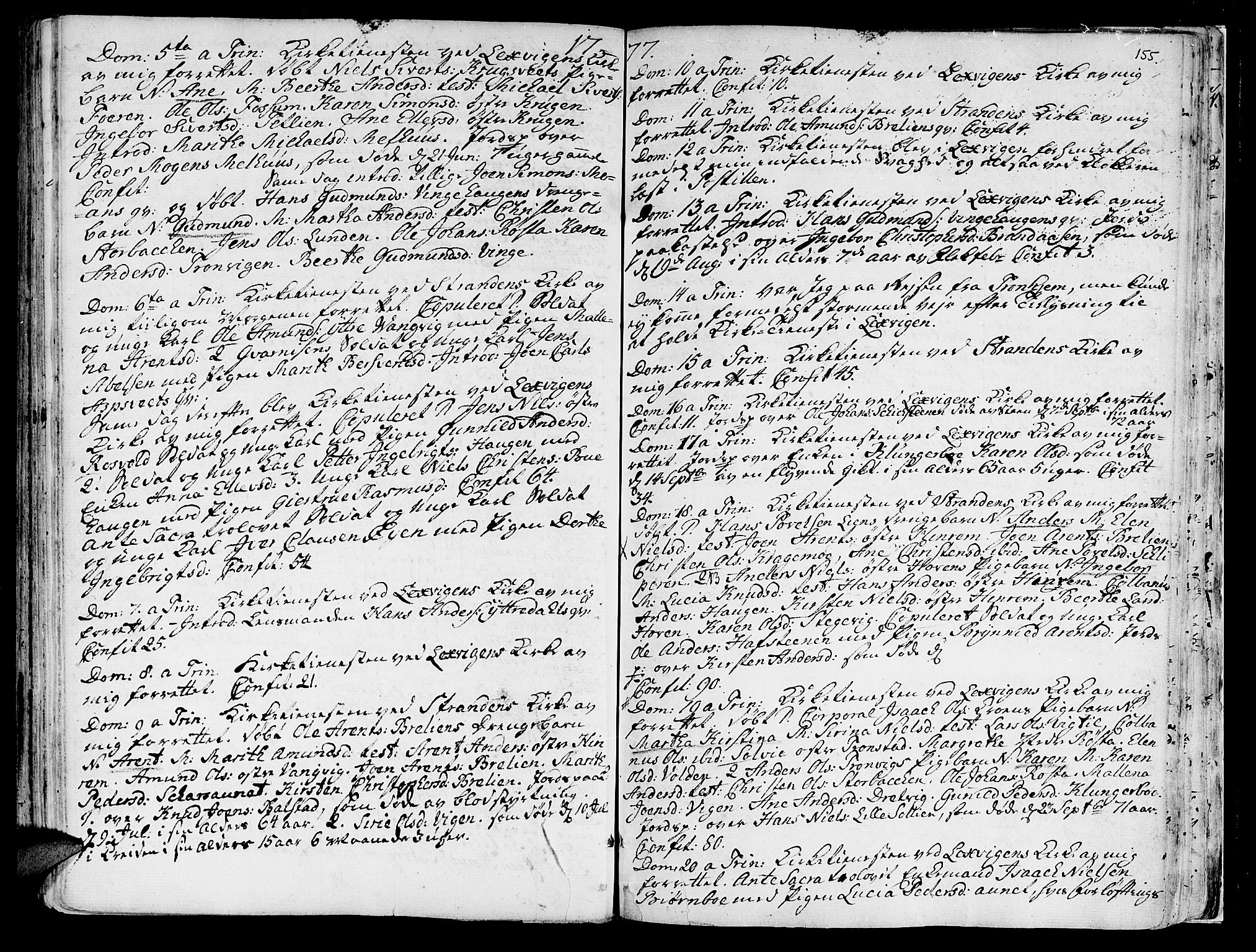 Ministerialprotokoller, klokkerbøker og fødselsregistre - Nord-Trøndelag, SAT/A-1458/701/L0003: Parish register (official) no. 701A03, 1751-1783, p. 155