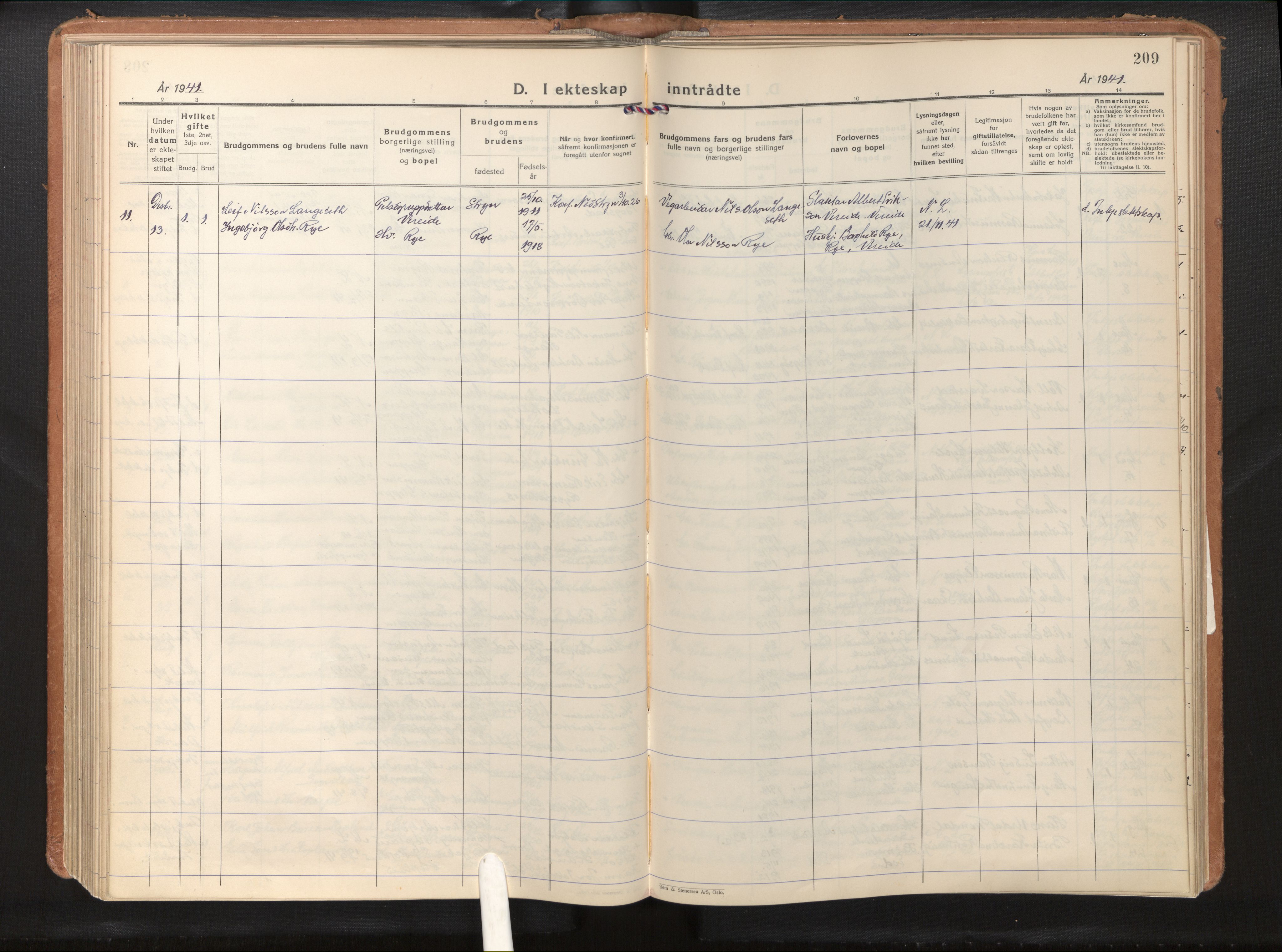 Gloppen sokneprestembete, SAB/A-80101/H/Haa/Haab/L0003: Parish register (official) no. B 3, 1928-1953, p. 208b-209a