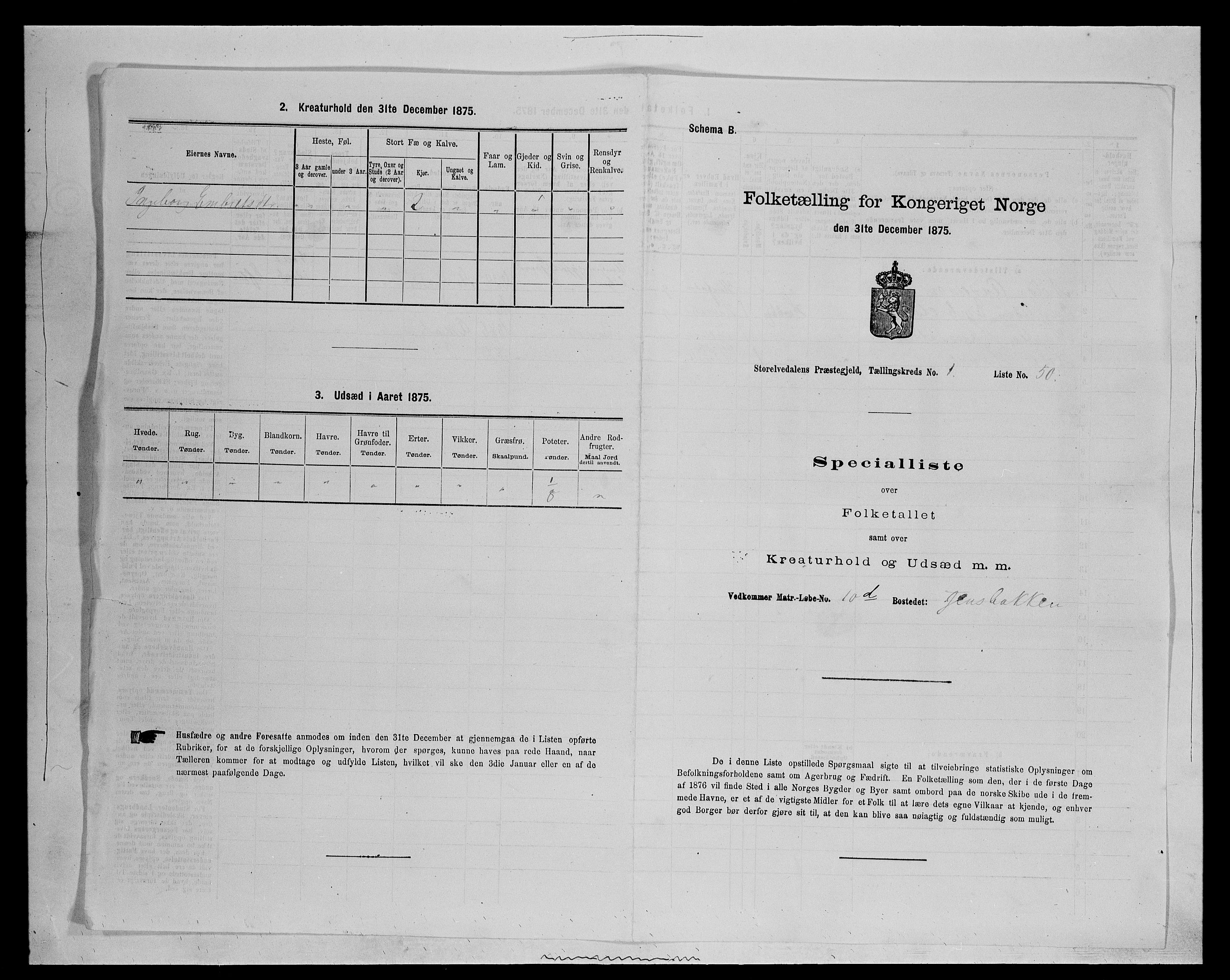 SAH, 1875 census for 0430P Stor-Elvdal, 1875, p. 152