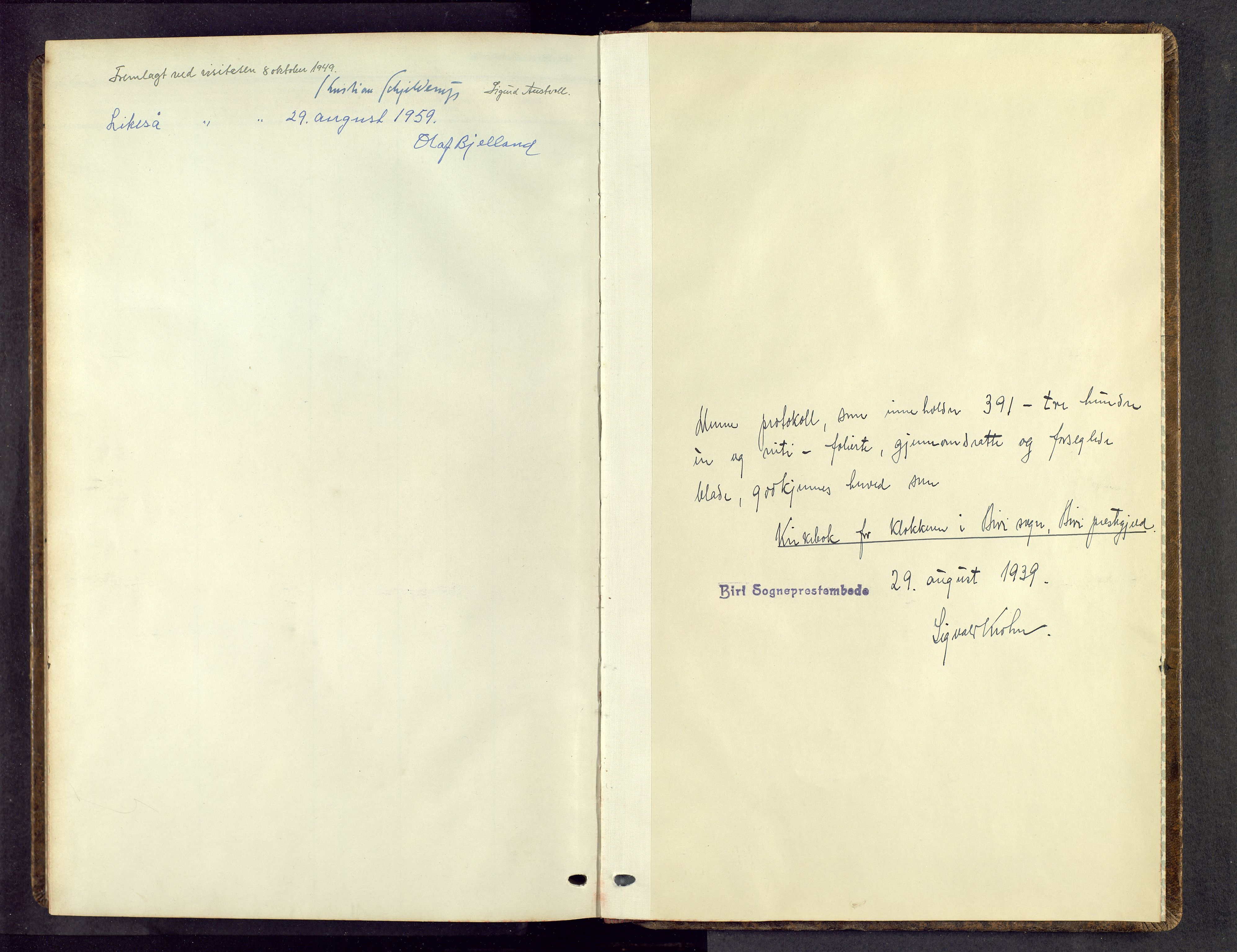 Biri prestekontor, AV/SAH-PREST-096/H/Ha/Hab/L0008: Parish register (copy) no. 8, 1939-1962