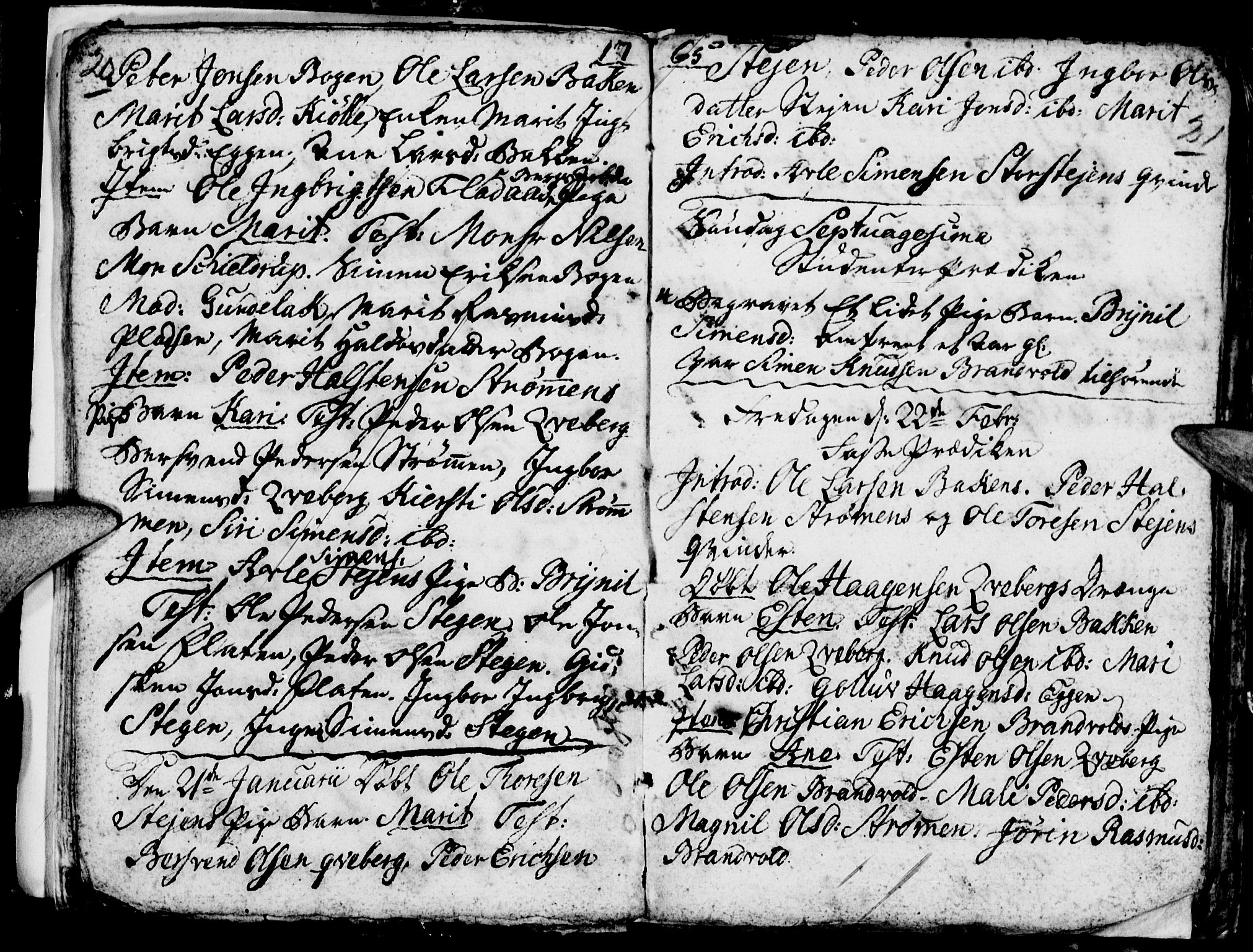 Tynset prestekontor, SAH/PREST-058/H/Ha/Haa/L0007: Parish register (official) no. 7, 1764-1769, p. 20-21