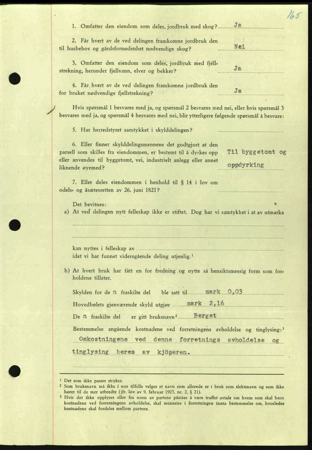 Nordmøre sorenskriveri, AV/SAT-A-4132/1/2/2Ca: Mortgage book no. A100a, 1945-1945, Diary no: : 1327/1945