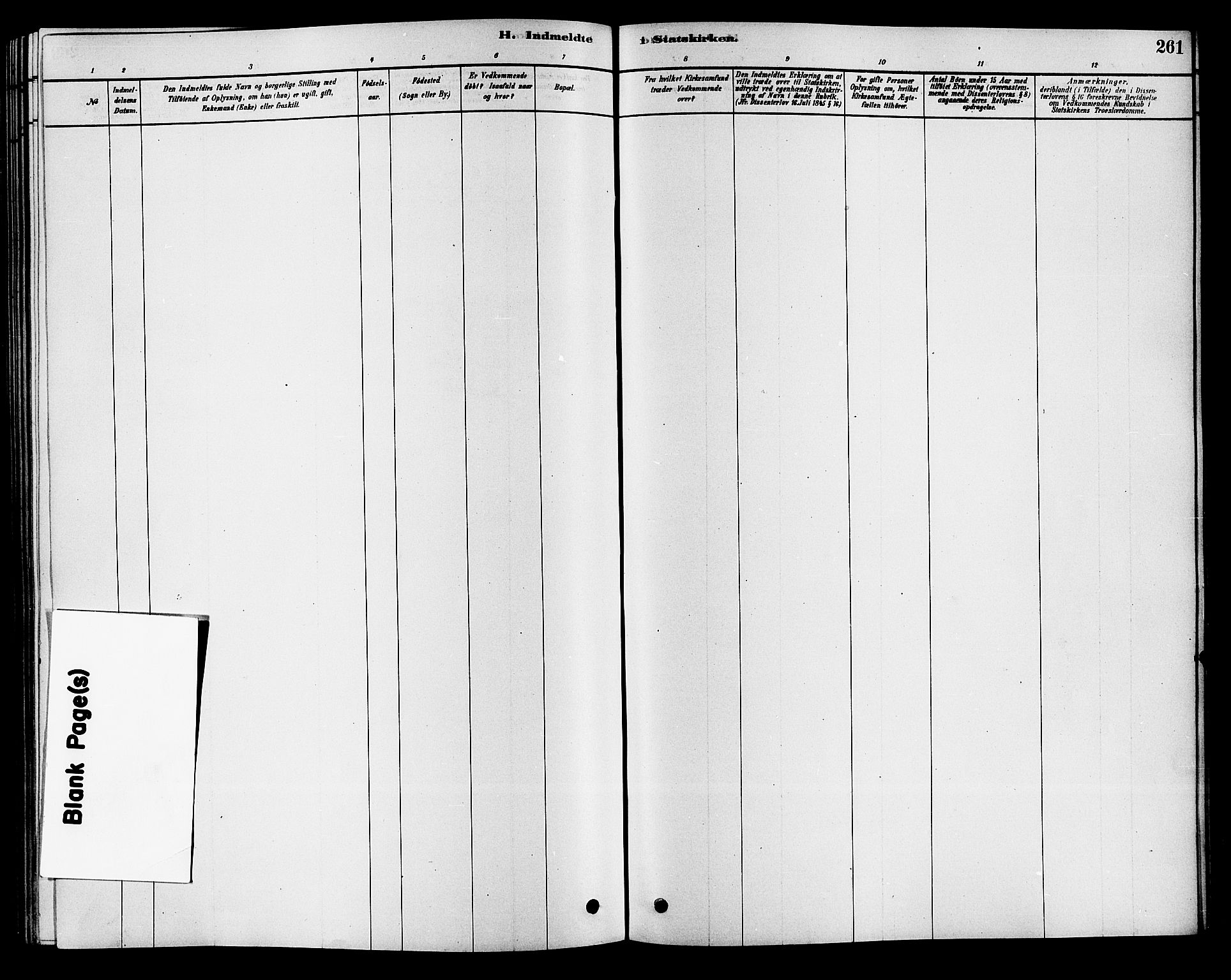 Hole kirkebøker, AV/SAKO-A-228/F/Fa/L0008: Parish register (official) no. I 8, 1878-1891, p. 261