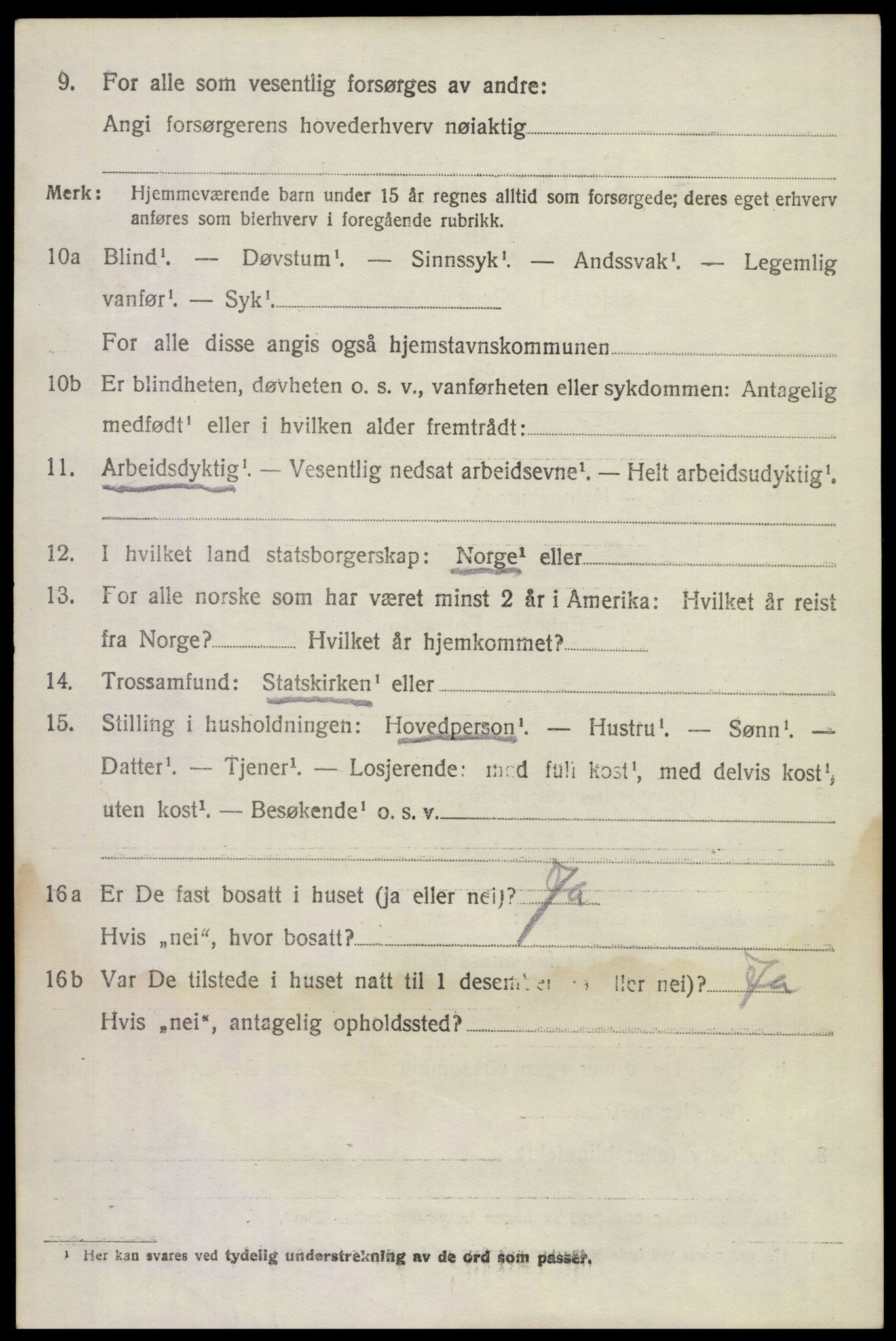 SAKO, 1920 census for Gransherad, 1920, p. 541