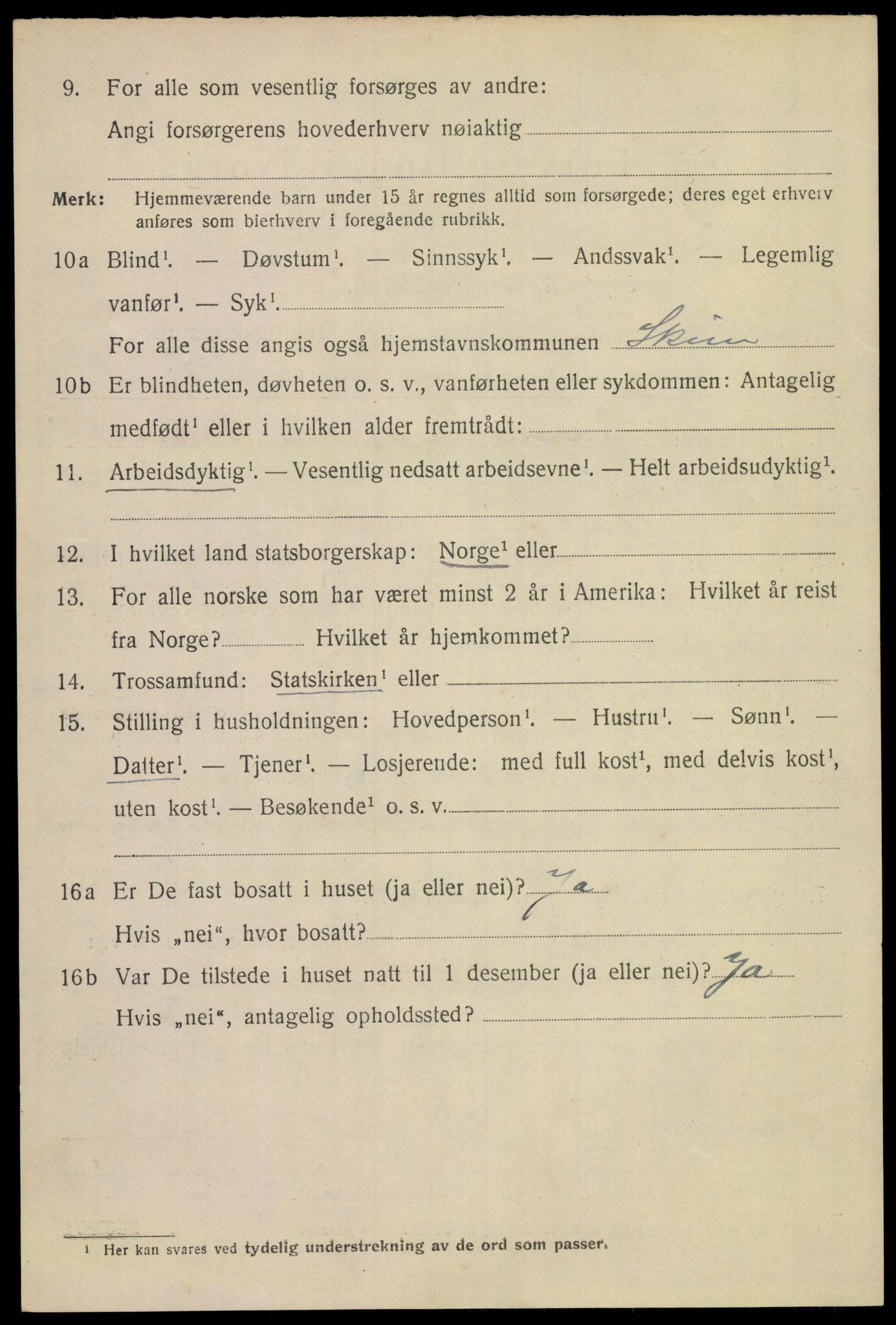 SAKO, 1920 census for Skien, 1920, p. 22473