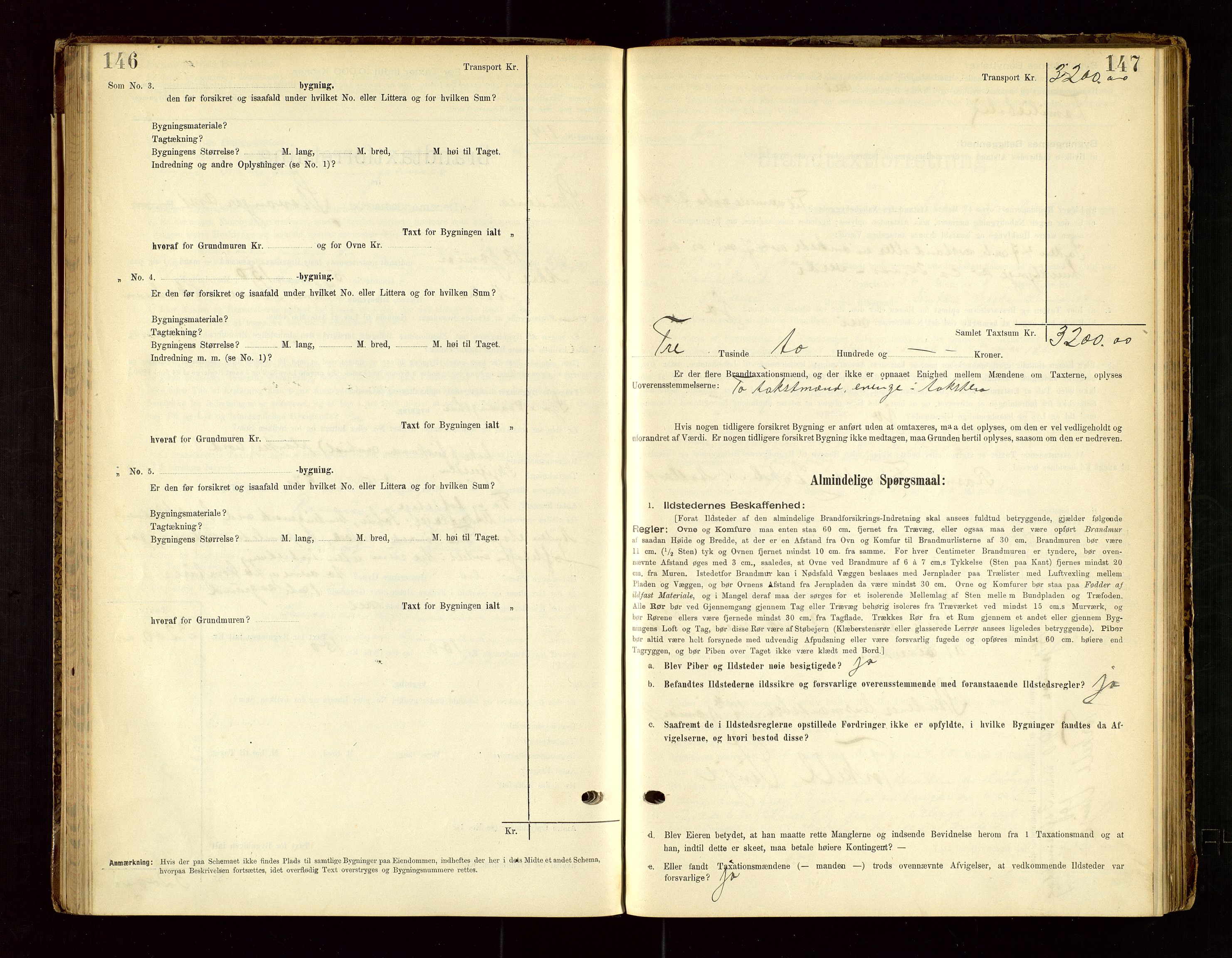 Skudenes lensmannskontor, SAST/A-100444/Gob/L0001: "Brandtaxationsprotokoll", 1895-1924, p. 146-147