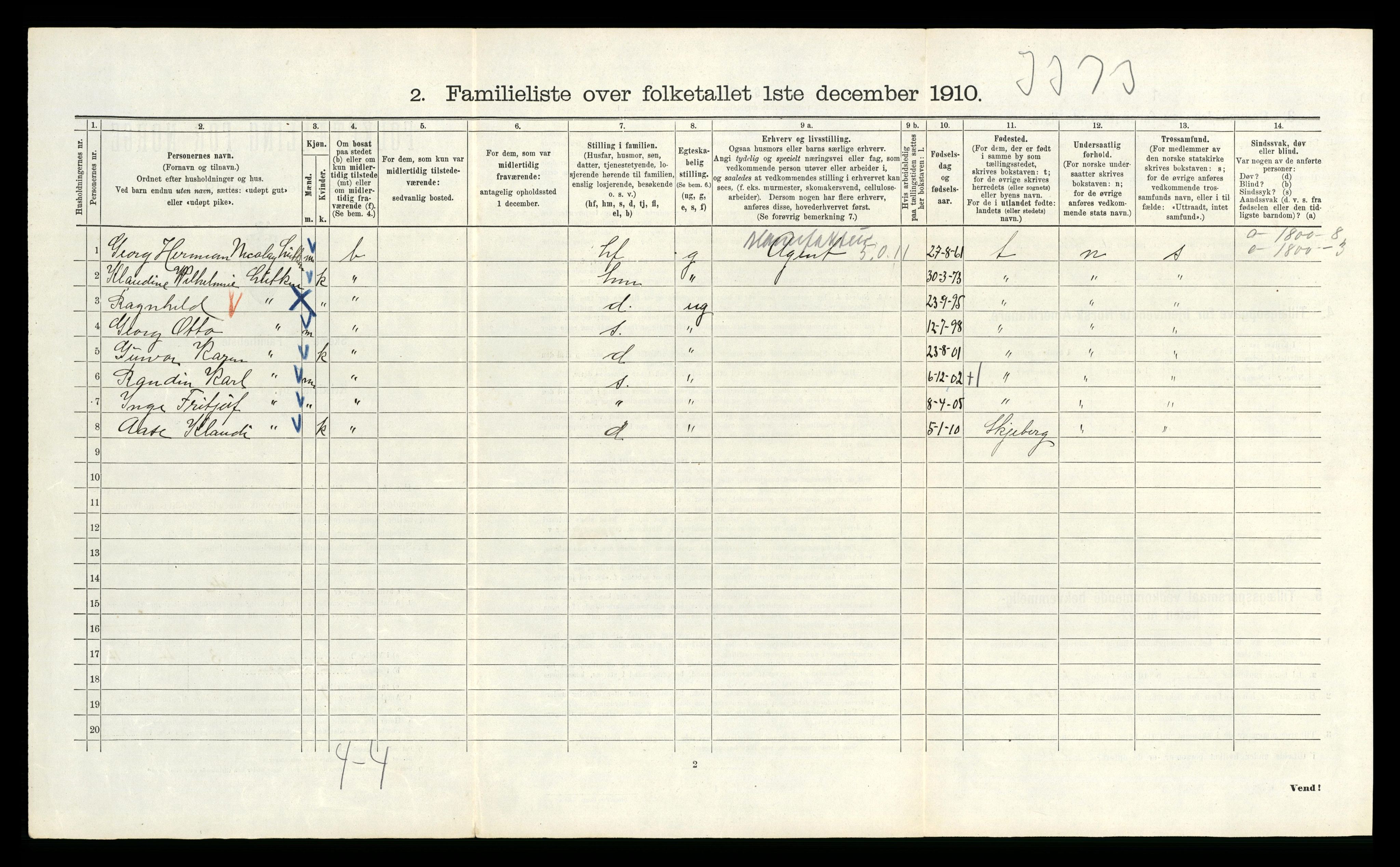 RA, 1910 census for Kristiania, 1910, p. 26124