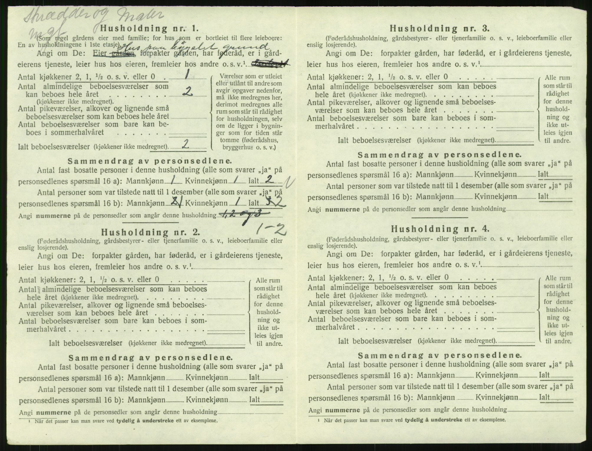 SAT, 1920 census for Kornstad, 1920, p. 524