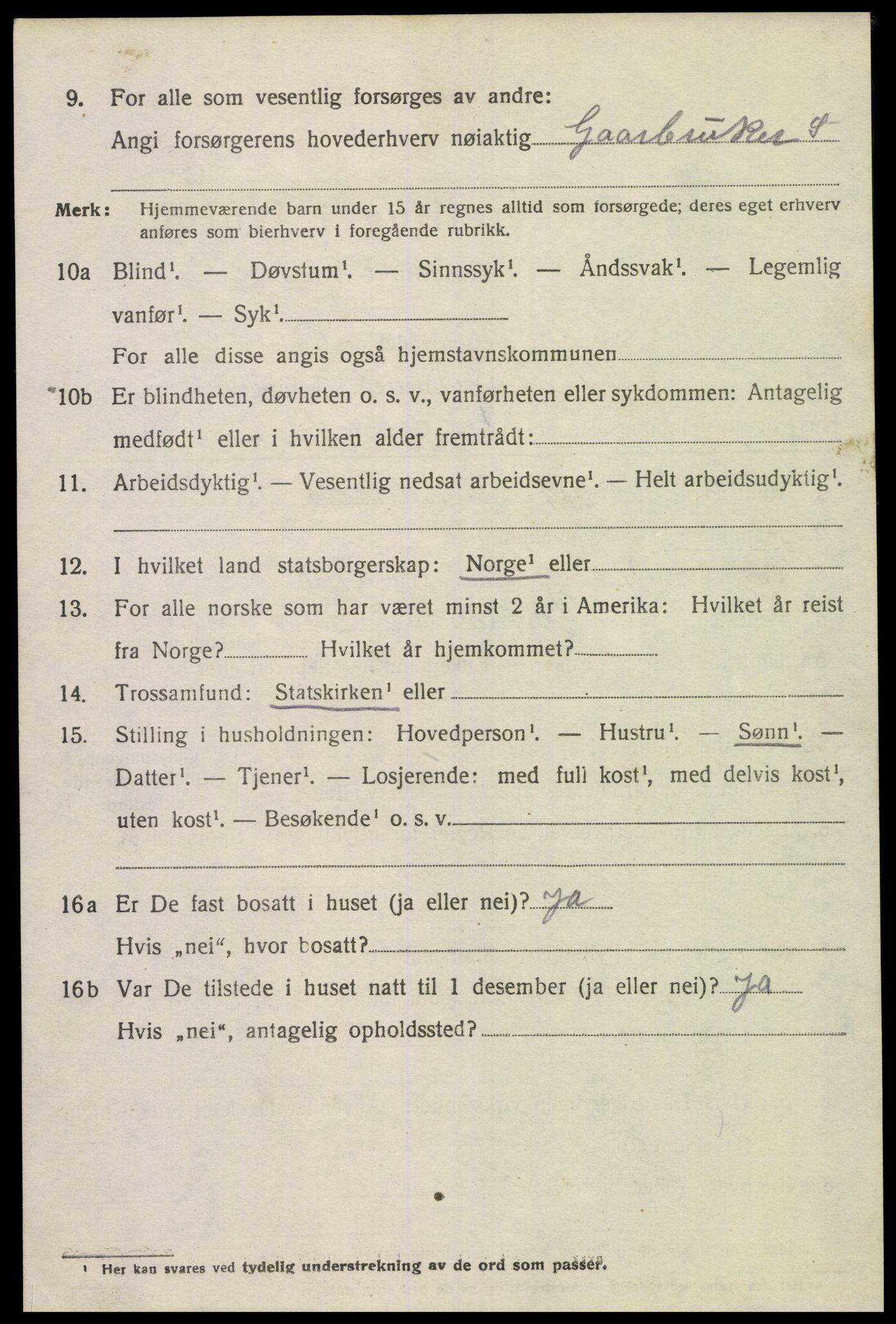 SAK, 1920 census for Vigmostad, 1920, p. 1908