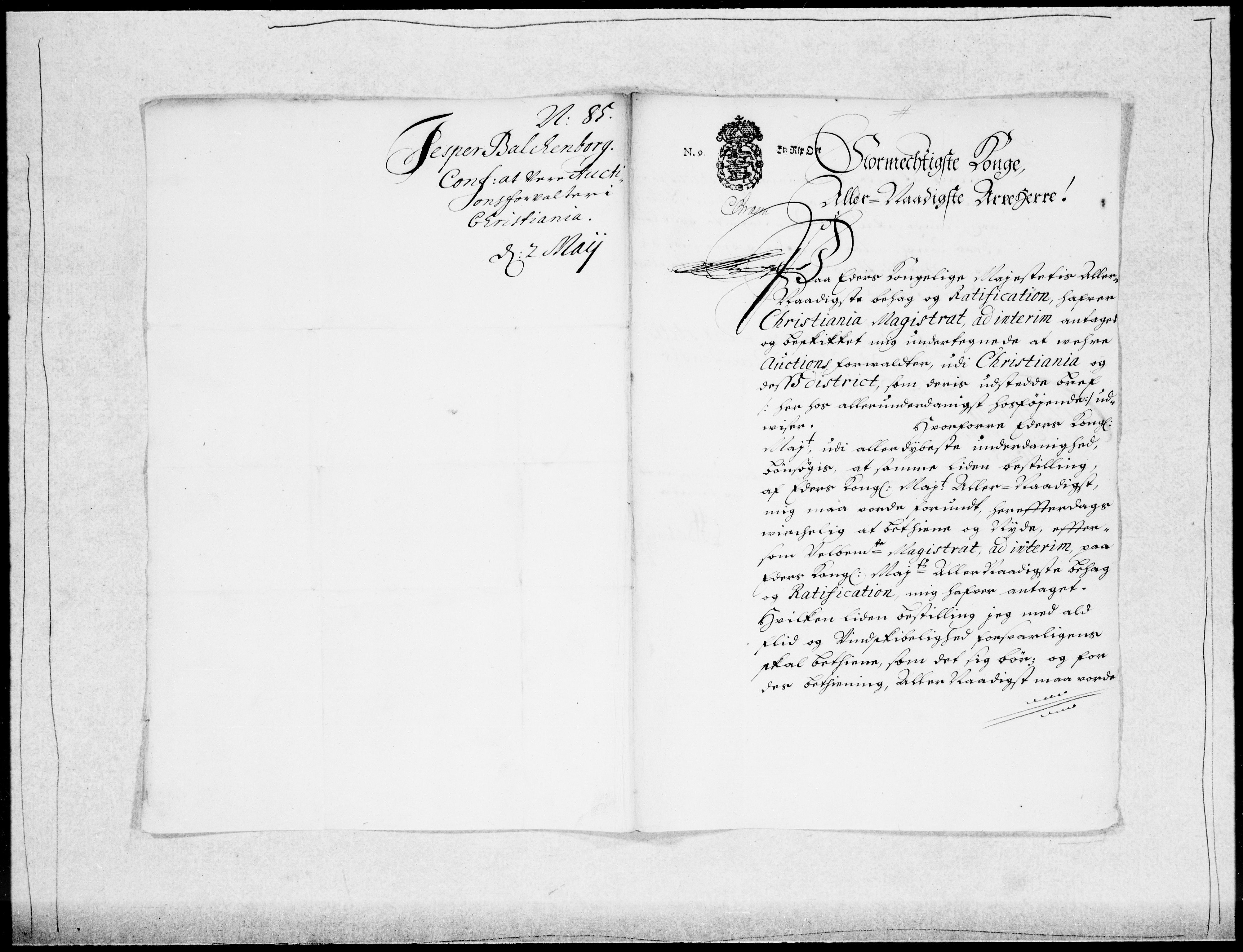 Danske Kanselli 1572-1799, AV/RA-EA-3023/F/Fc/Fcc/Fcca/L0038: Norske innlegg 1572-1799, 1685, p. 249