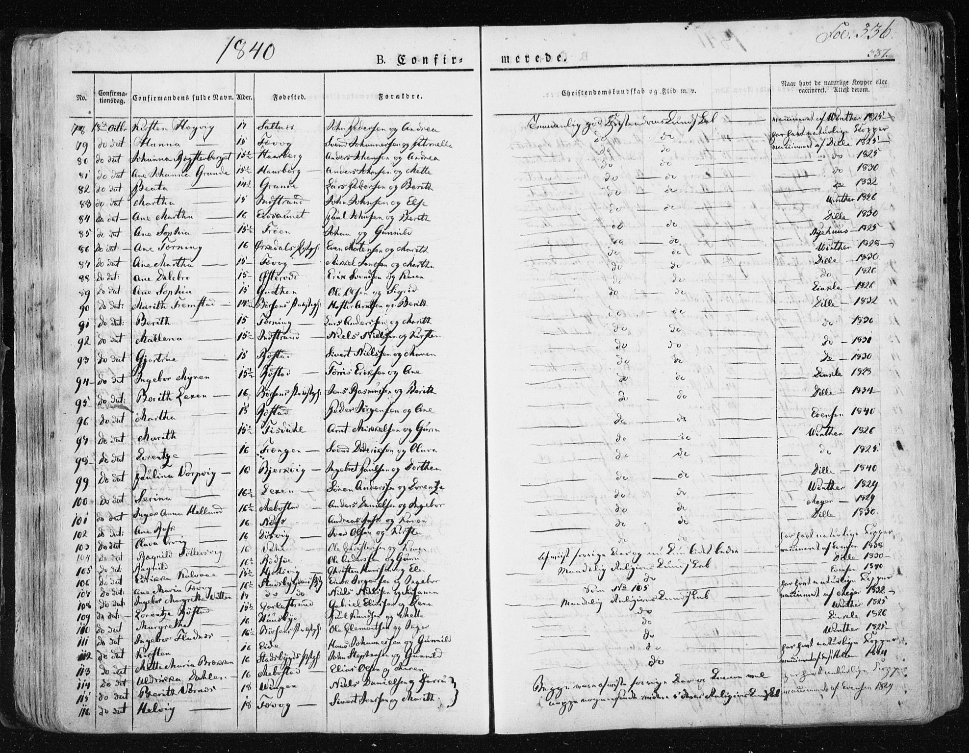 Ministerialprotokoller, klokkerbøker og fødselsregistre - Sør-Trøndelag, SAT/A-1456/659/L0735: Parish register (official) no. 659A05, 1826-1841, p. 336