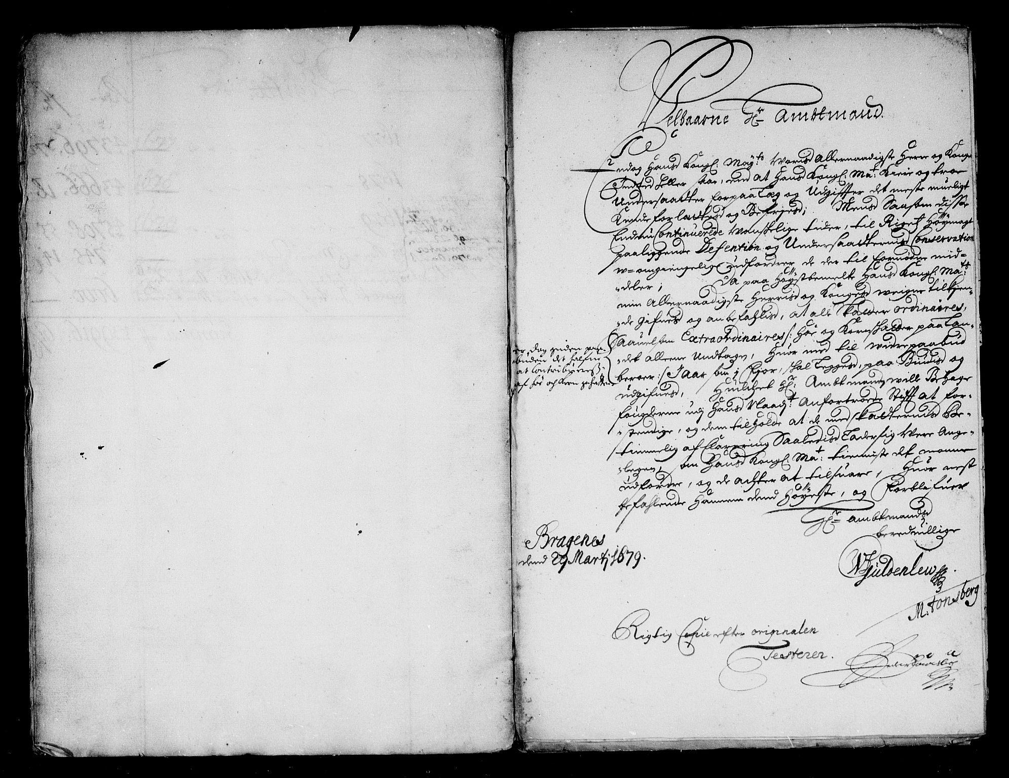 Rentekammeret inntil 1814, Reviderte regnskaper, Stiftamtstueregnskaper, Trondheim stiftamt og Nordland amt, AV/RA-EA-6044/R/Re/L0054: Trondheim stiftamt og Nordland amt, 1679