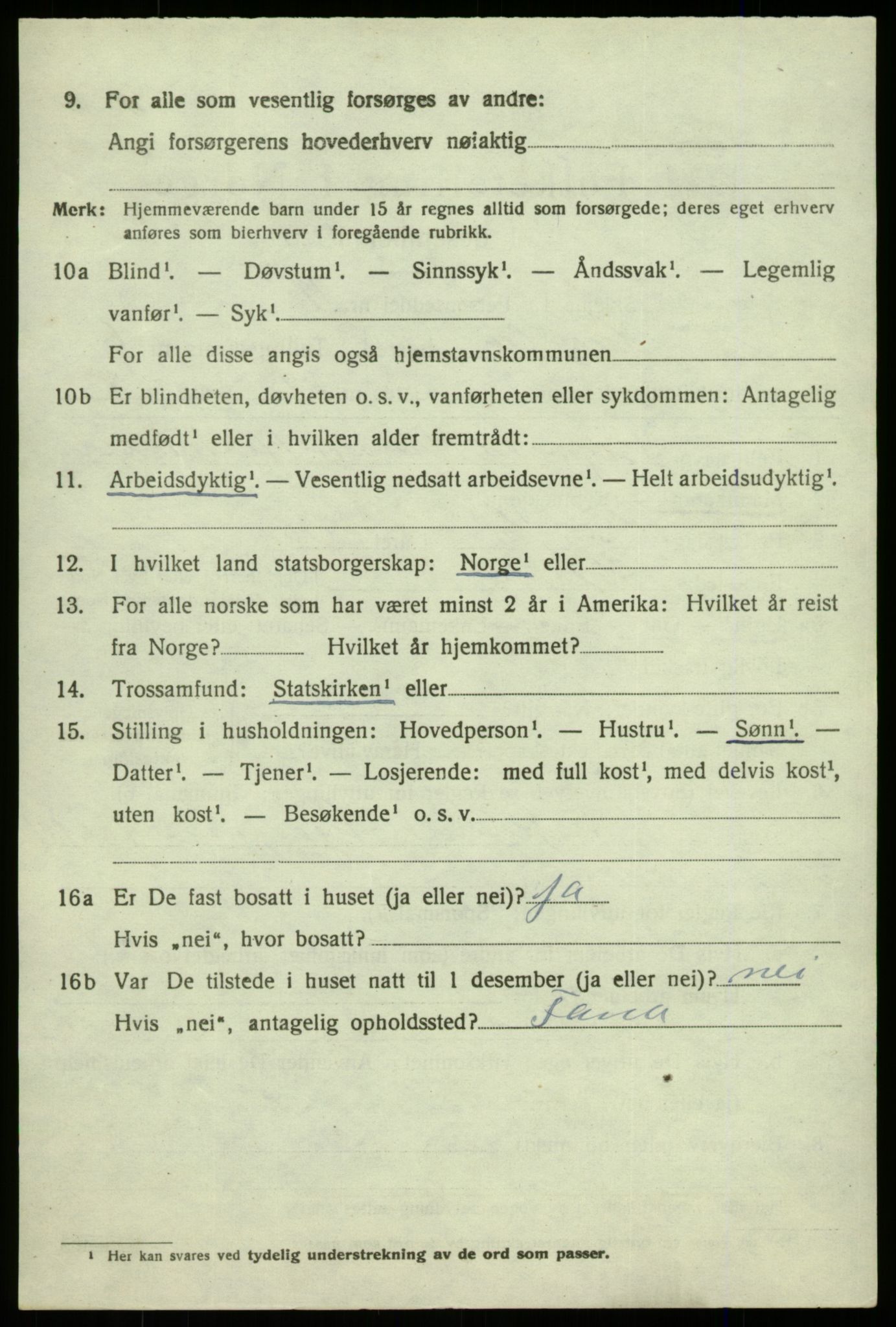 SAB, 1920 census for Herdla, 1920, p. 4706