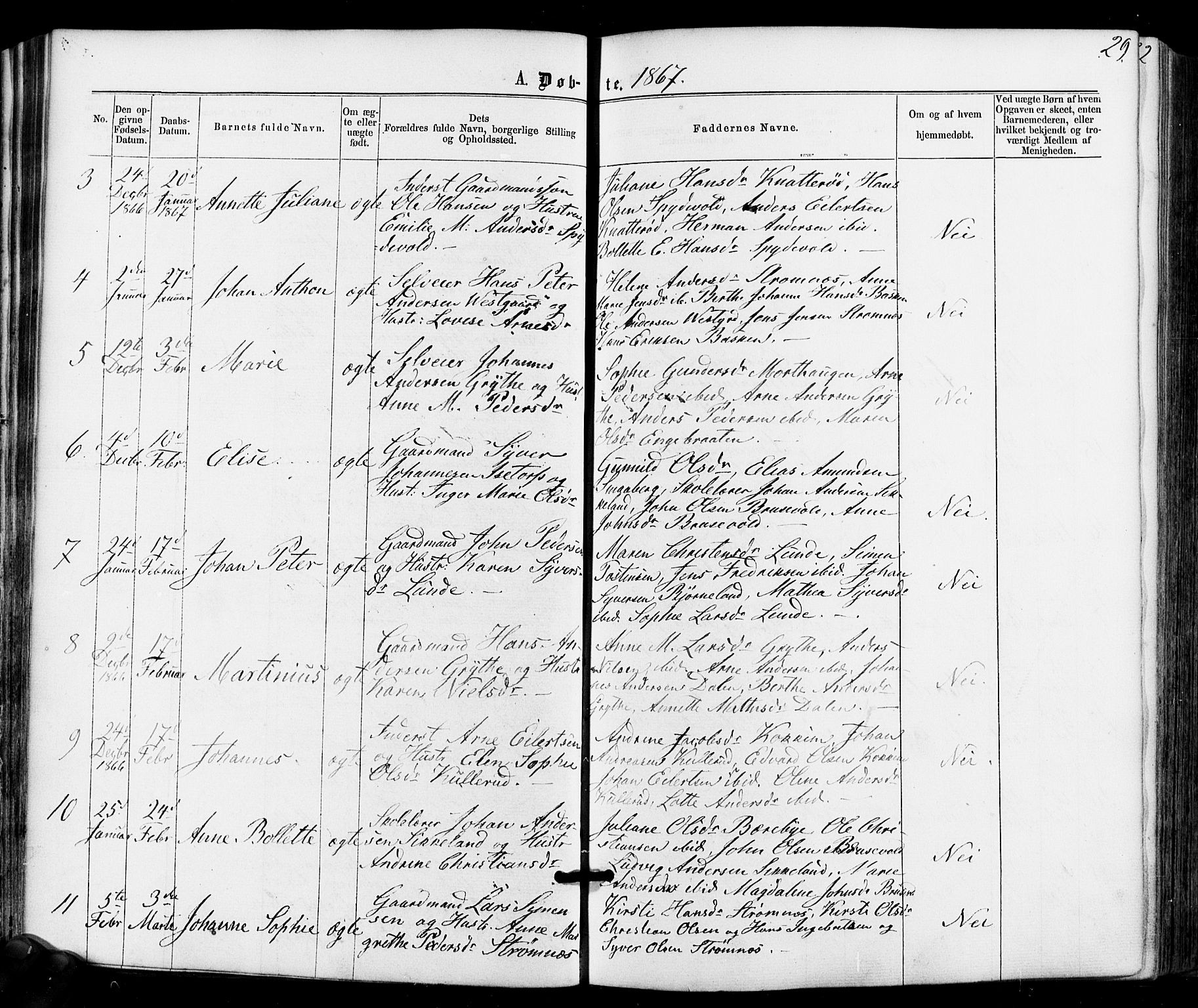 Varteig prestekontor Kirkebøker, SAO/A-10447a/F/Fa/L0001: Parish register (official) no. 1, 1861-1877, p. 29