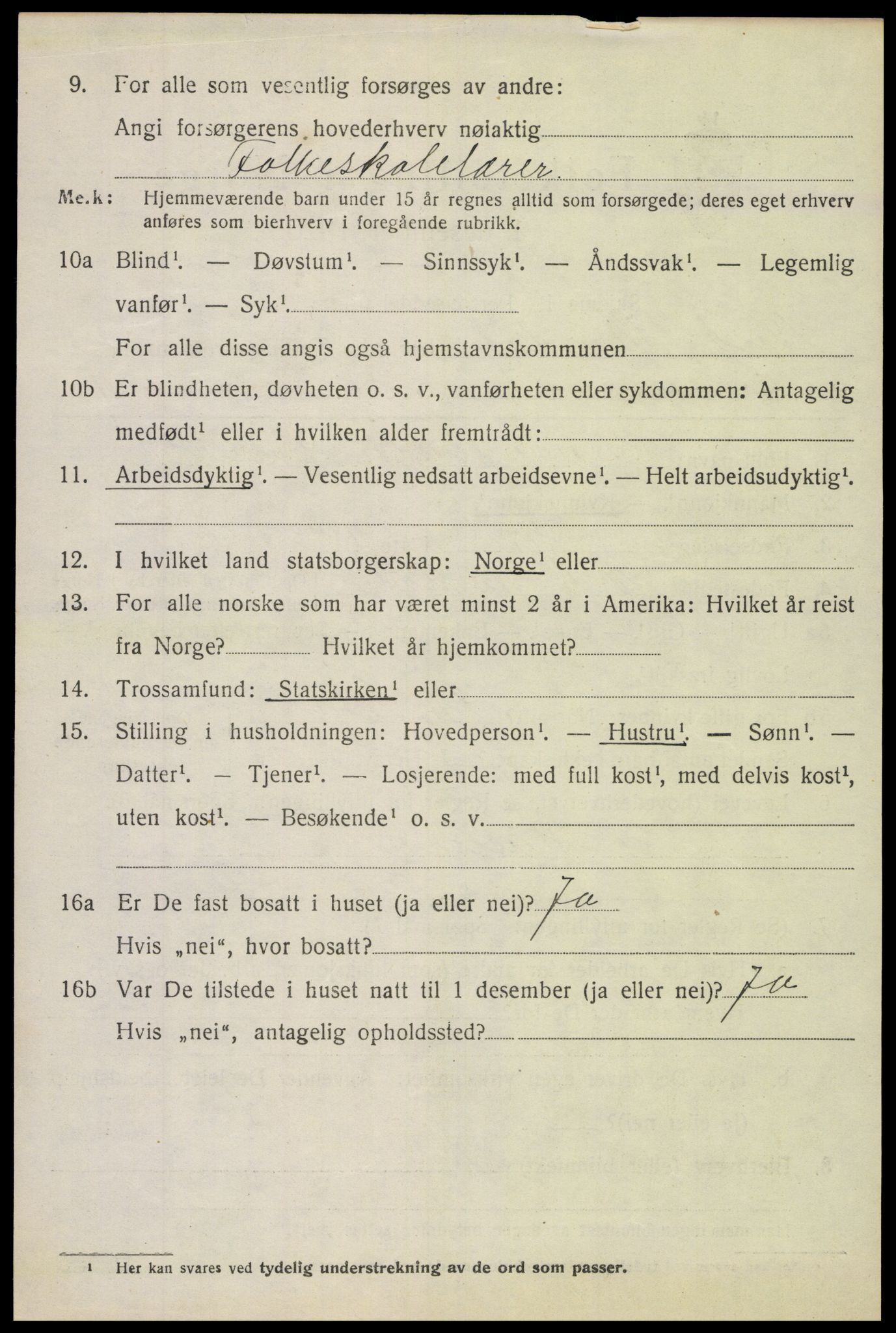 SAH, 1920 census for Nord-Aurdal, 1920, p. 7537