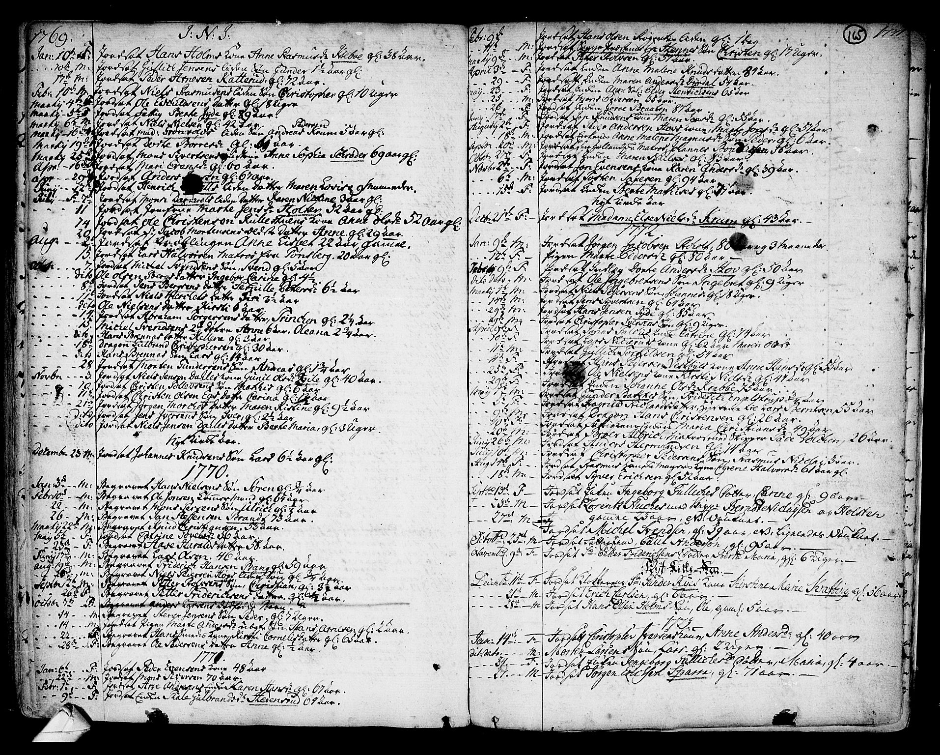 Strømsø kirkebøker, AV/SAKO-A-246/F/Fb/L0002: Parish register (official) no. II 2, 1739-1814, p. 165