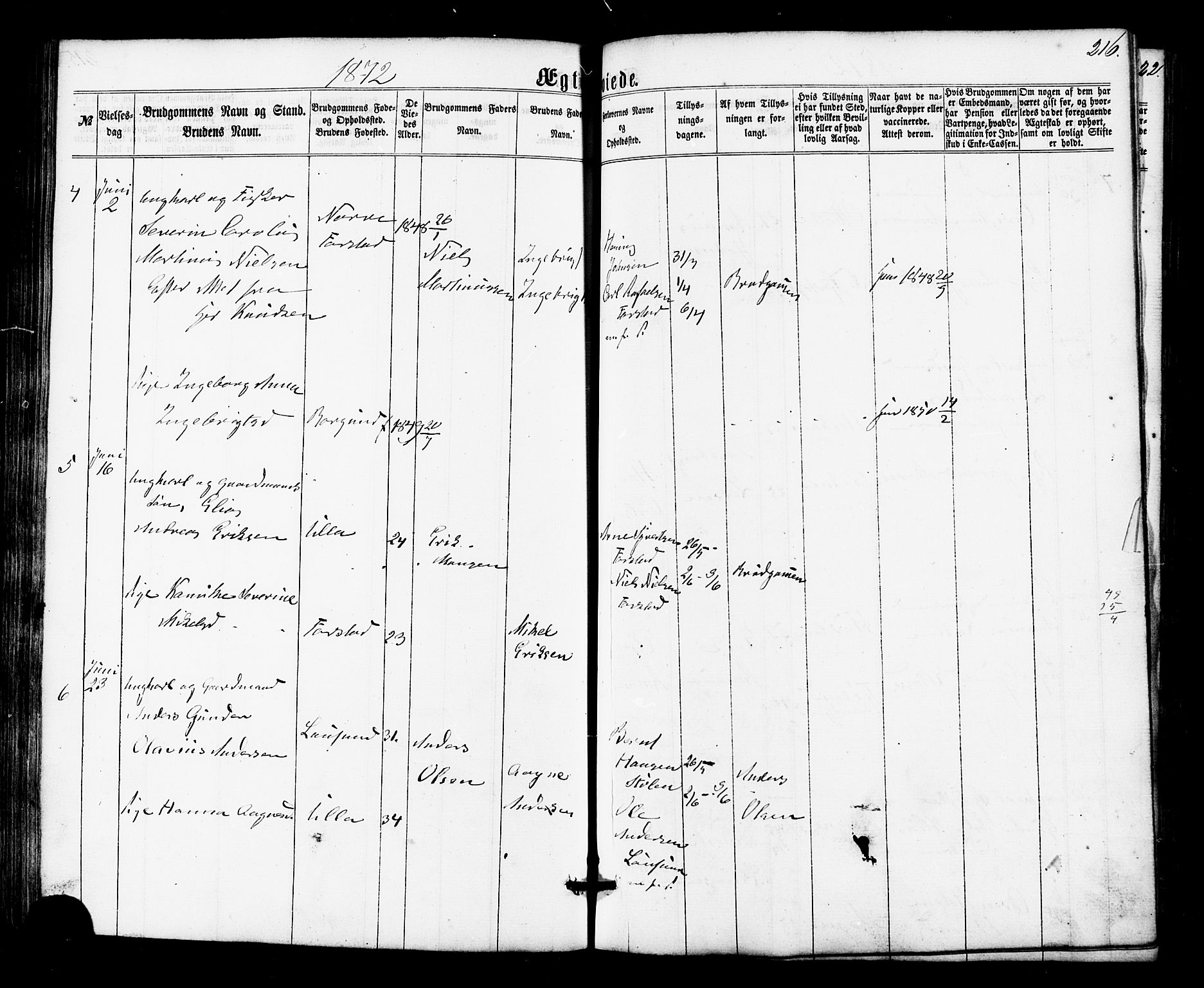 Ministerialprotokoller, klokkerbøker og fødselsregistre - Møre og Romsdal, AV/SAT-A-1454/536/L0498: Parish register (official) no. 536A07, 1862-1875, p. 216