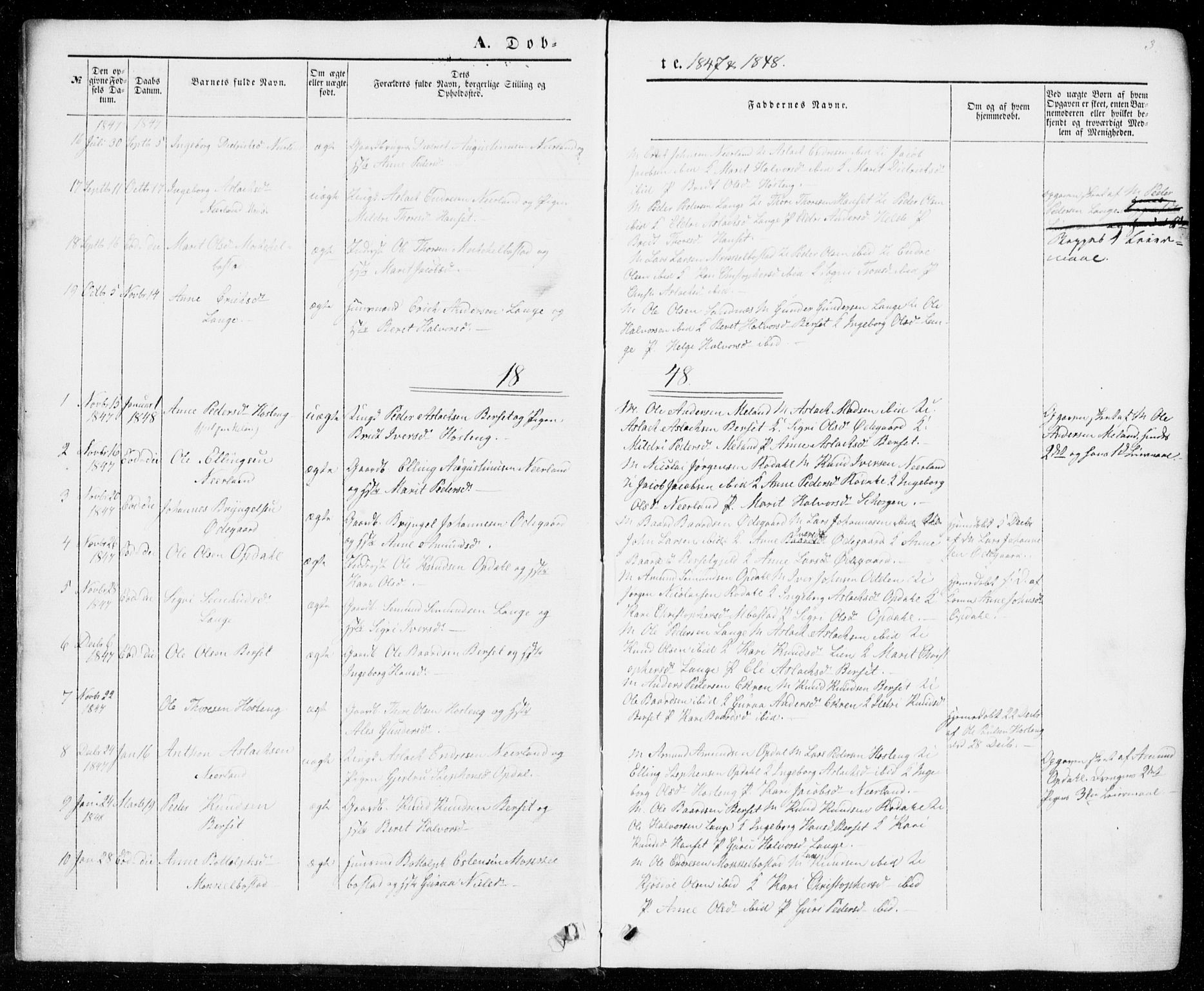 Ministerialprotokoller, klokkerbøker og fødselsregistre - Møre og Romsdal, SAT/A-1454/554/L0643: Parish register (official) no. 554A01, 1846-1879, p. 3