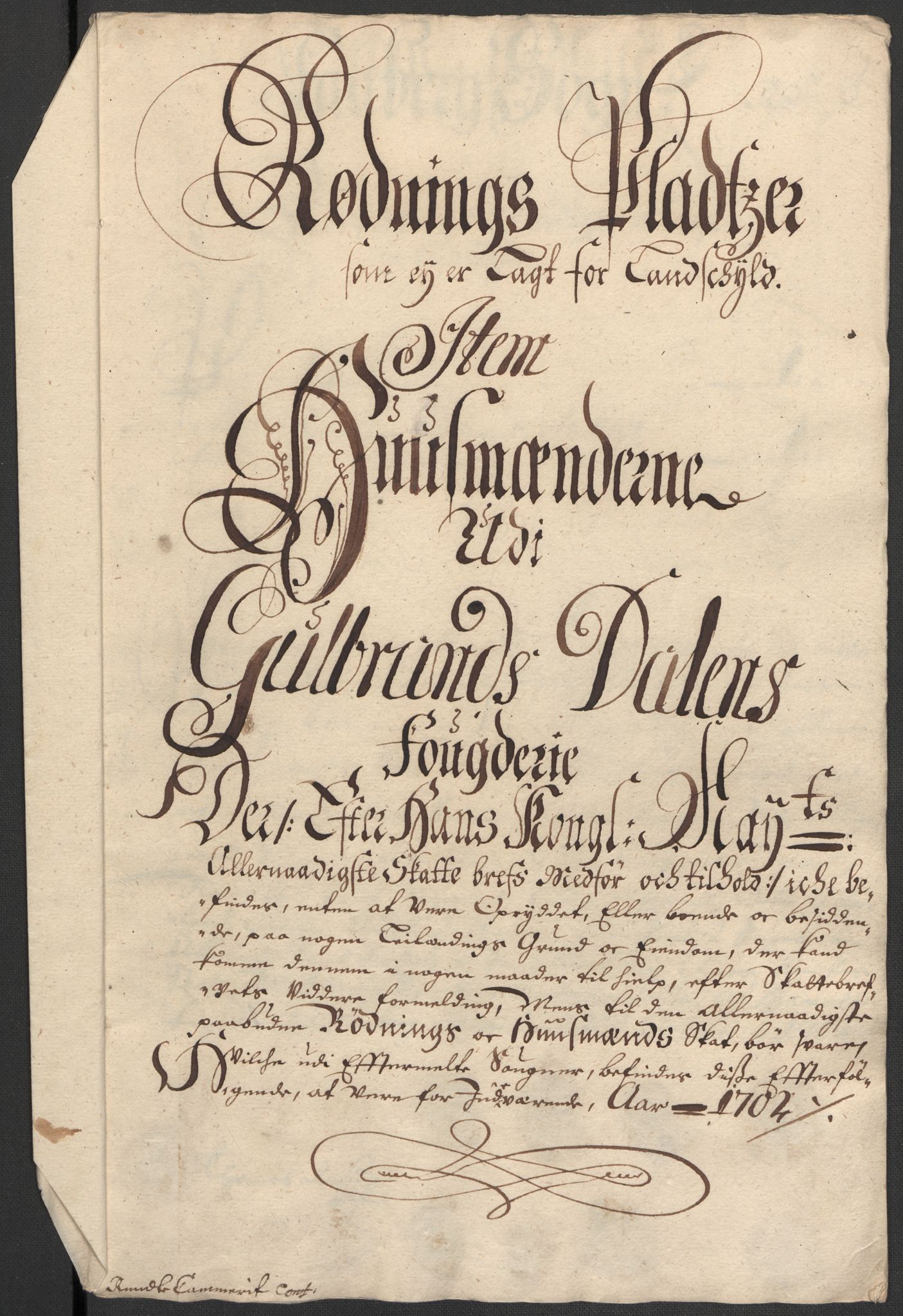 Rentekammeret inntil 1814, Reviderte regnskaper, Fogderegnskap, RA/EA-4092/R17/L1175: Fogderegnskap Gudbrandsdal, 1702, p. 115