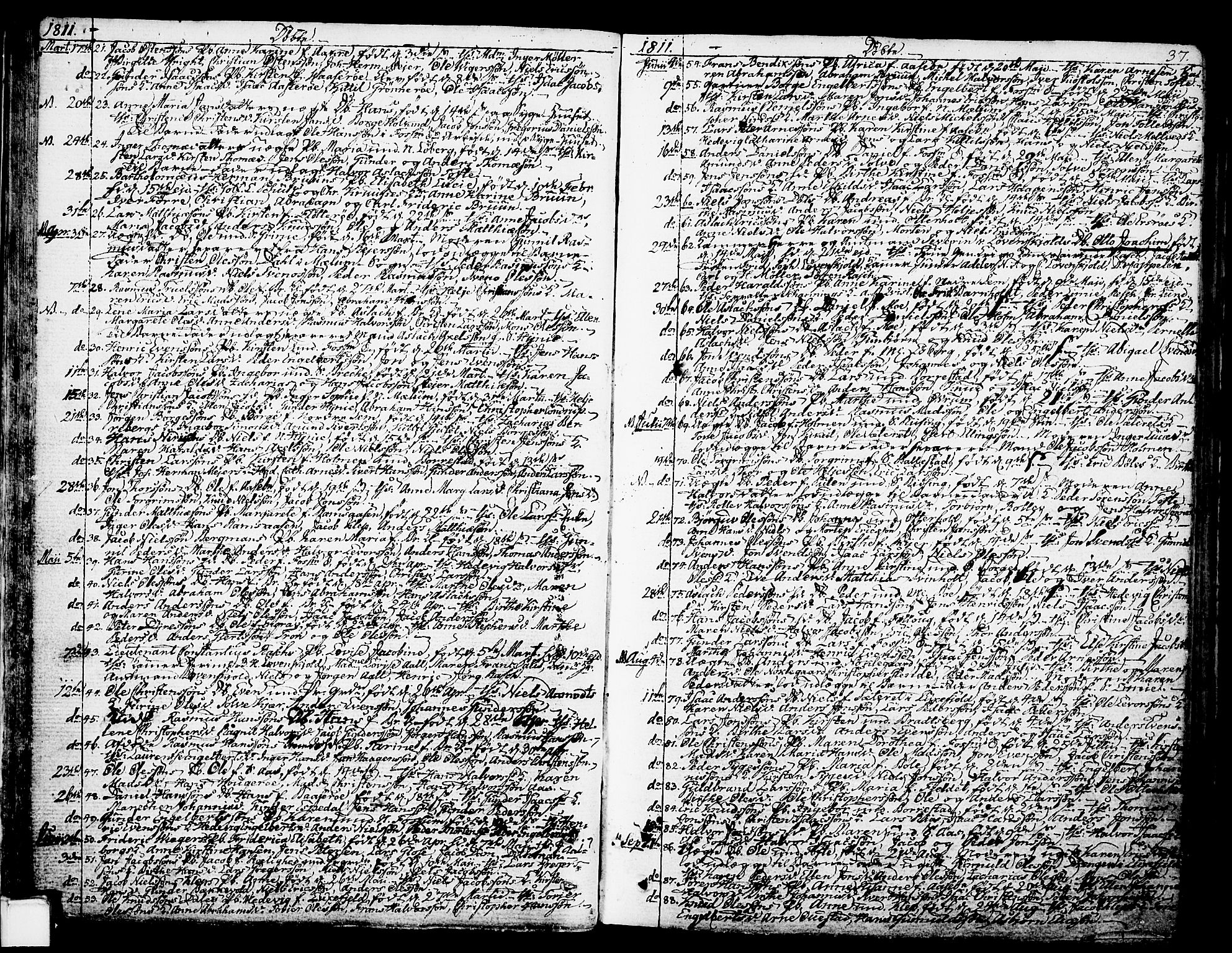Gjerpen kirkebøker, SAKO/A-265/F/Fa/L0003: Parish register (official) no. I 3, 1796-1814, p. 37