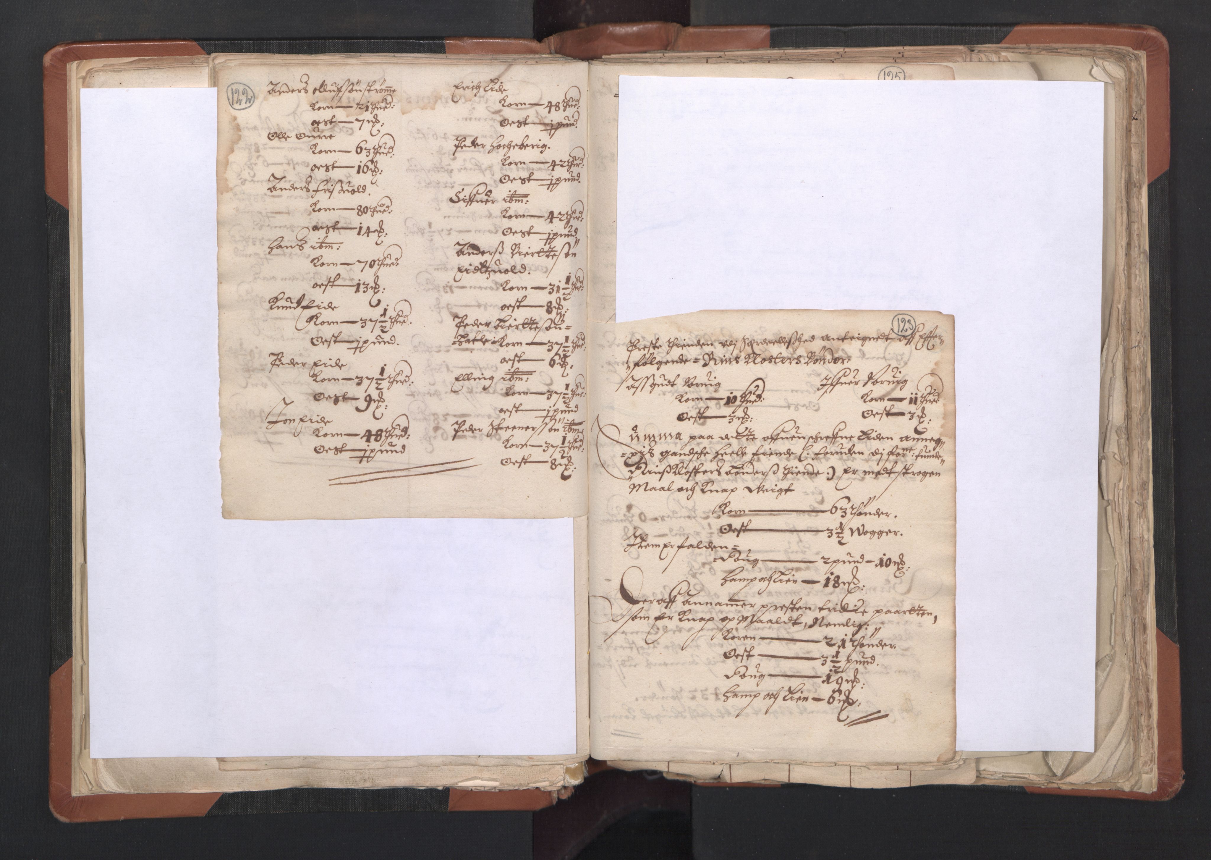 RA, Vicar's Census 1664-1666, no. 27: Romsdal deanery, 1664-1666, p. 122-123