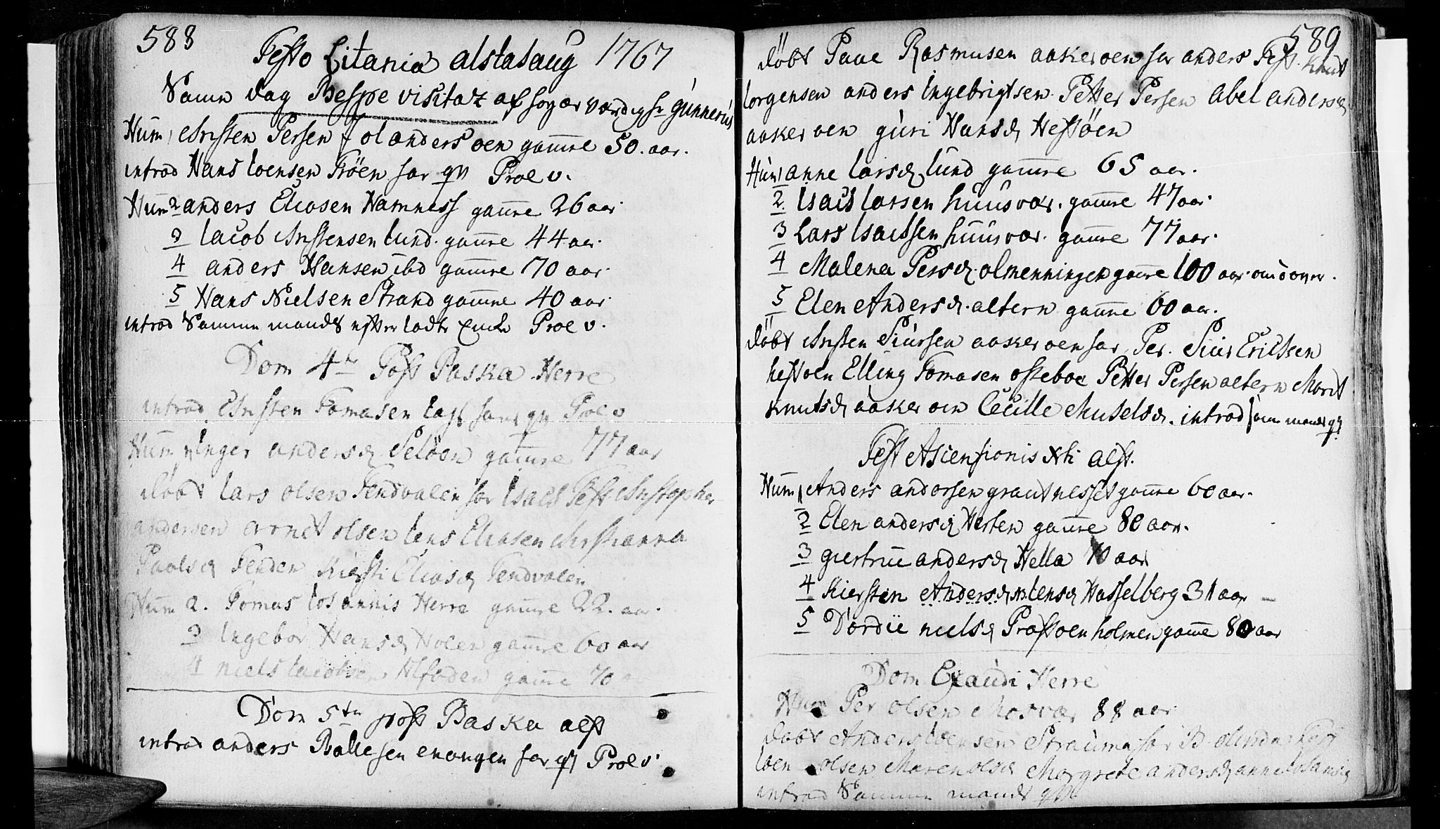 Ministerialprotokoller, klokkerbøker og fødselsregistre - Nordland, AV/SAT-A-1459/830/L0434: Parish register (official) no. 830A03, 1737-1767, p. 588-589