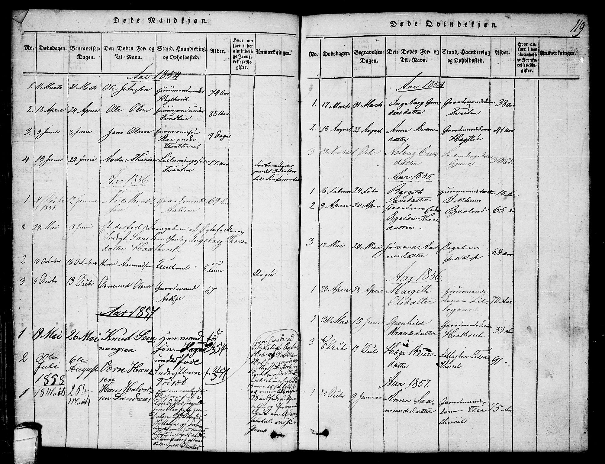 Lårdal kirkebøker, SAKO/A-284/G/Ga/L0001: Parish register (copy) no. I 1, 1815-1861, p. 120