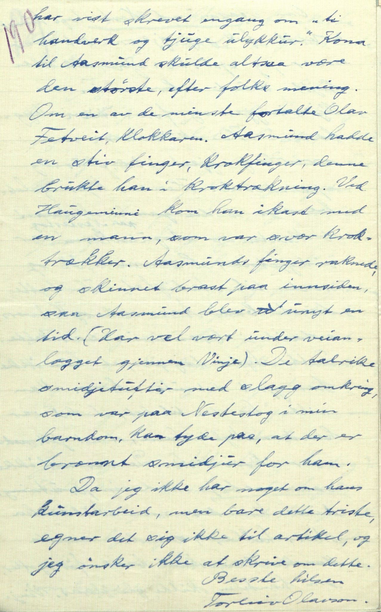 Rikard Berge, TEMU/TGM-A-1003/F/L0009/0003: 341-356 / 343 Mest brev, litt tradisjon, 1902-1925, p. 190