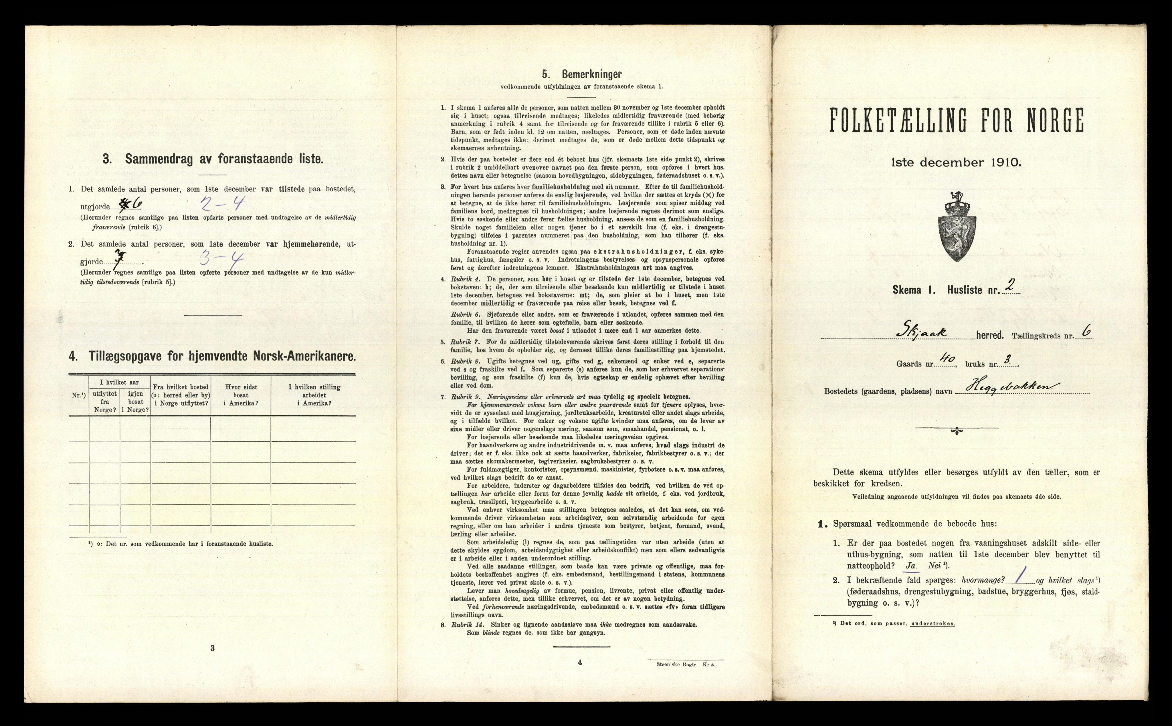 RA, 1910 census for Skjåk, 1910, p. 612