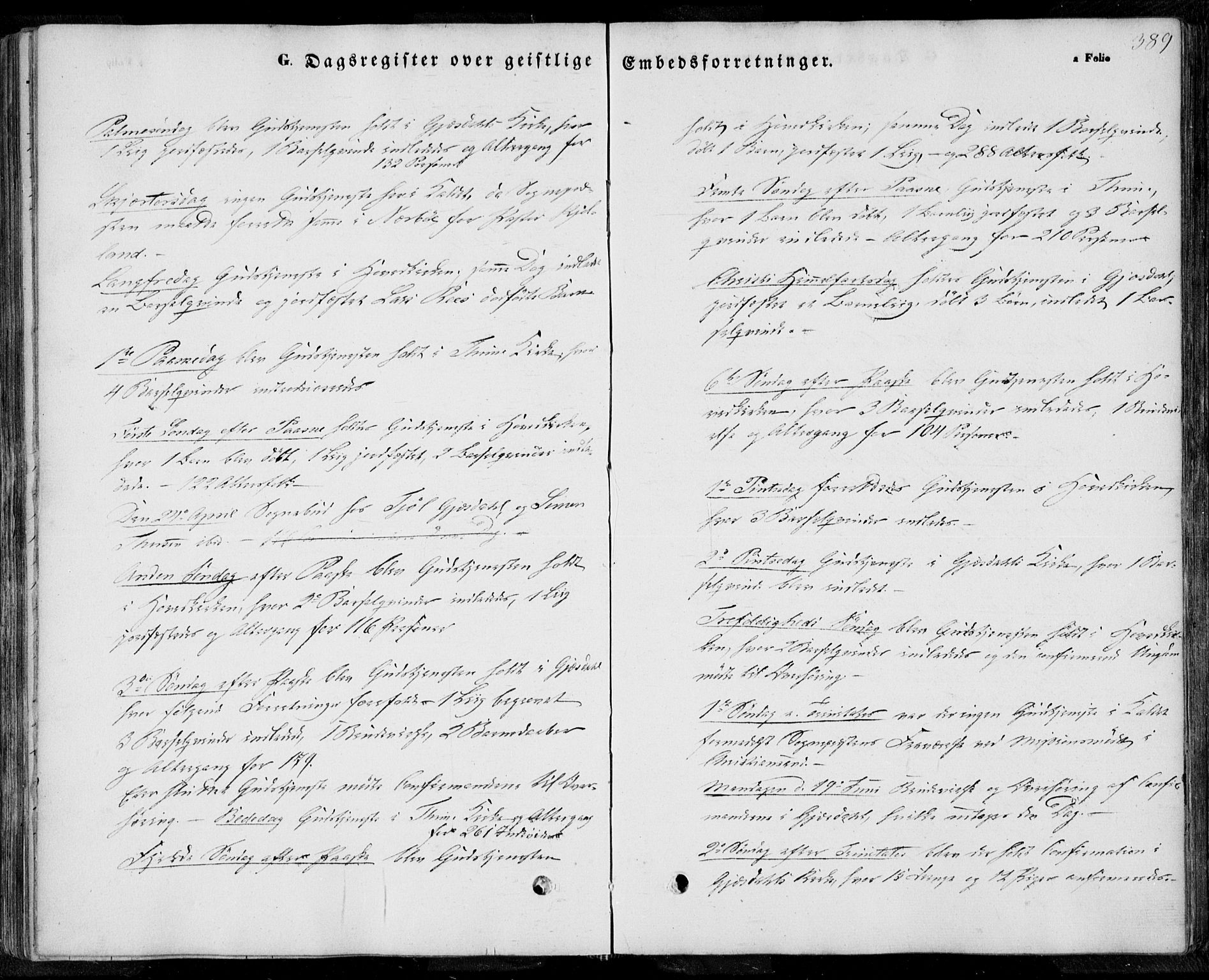 Lye sokneprestkontor, AV/SAST-A-101794/001/30BA/L0006: Parish register (official) no. A 5.2, 1842-1855, p. 389